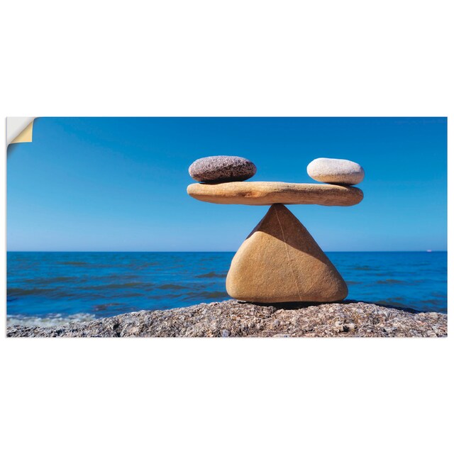 Artland Wandbild »Gleichgewicht - Steine Meer«, Zen, (1 St.), als Alubild,  Leinwandbild, Wandaufkleber oder Poster in versch. Größen auf Raten kaufen
