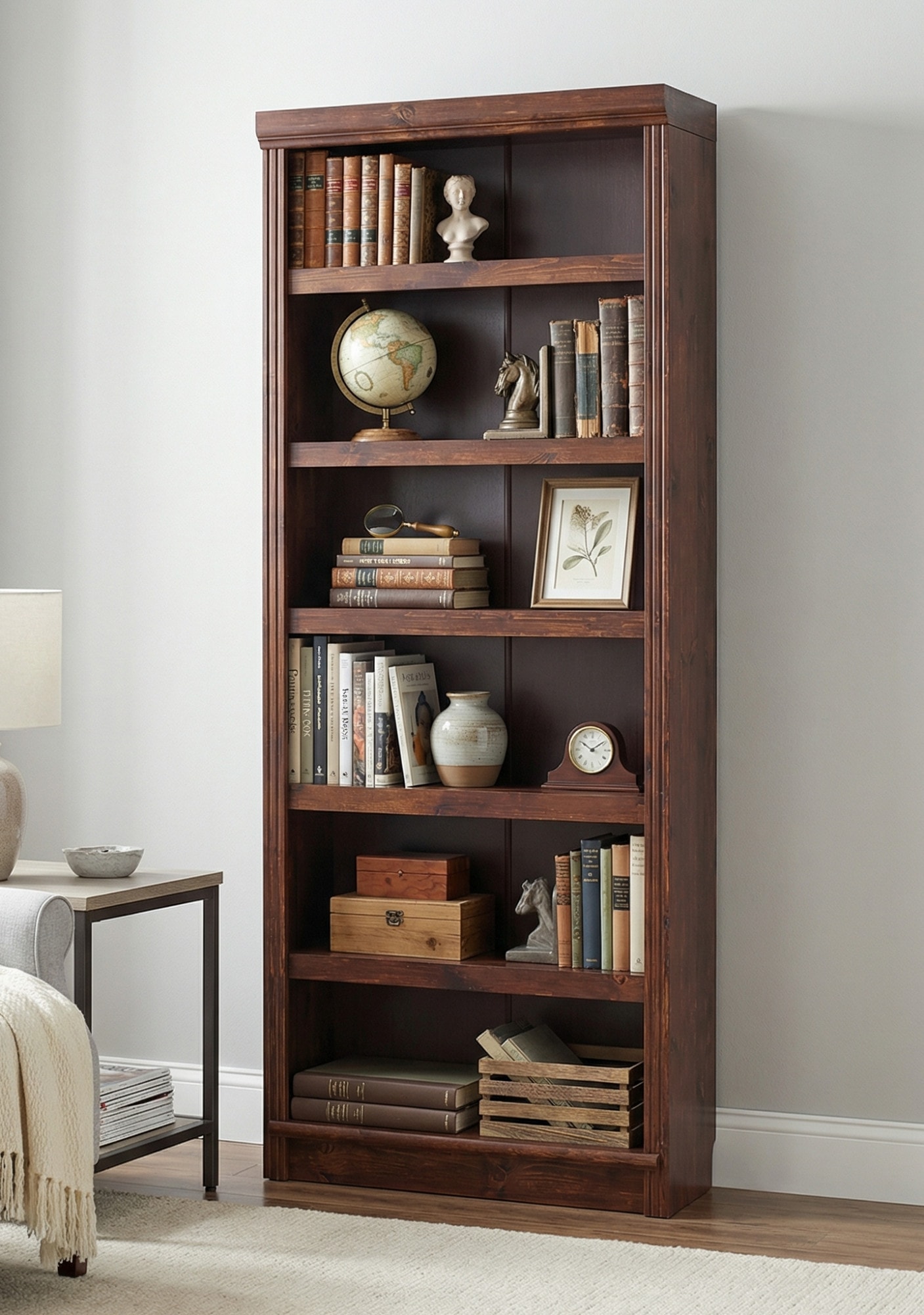 OTTO home Bücherregal »Soeren Regal B/T/H: 80/29/185 cm, 6 Fächer« aus massiver Kiefer, FSC®-zertifiziert