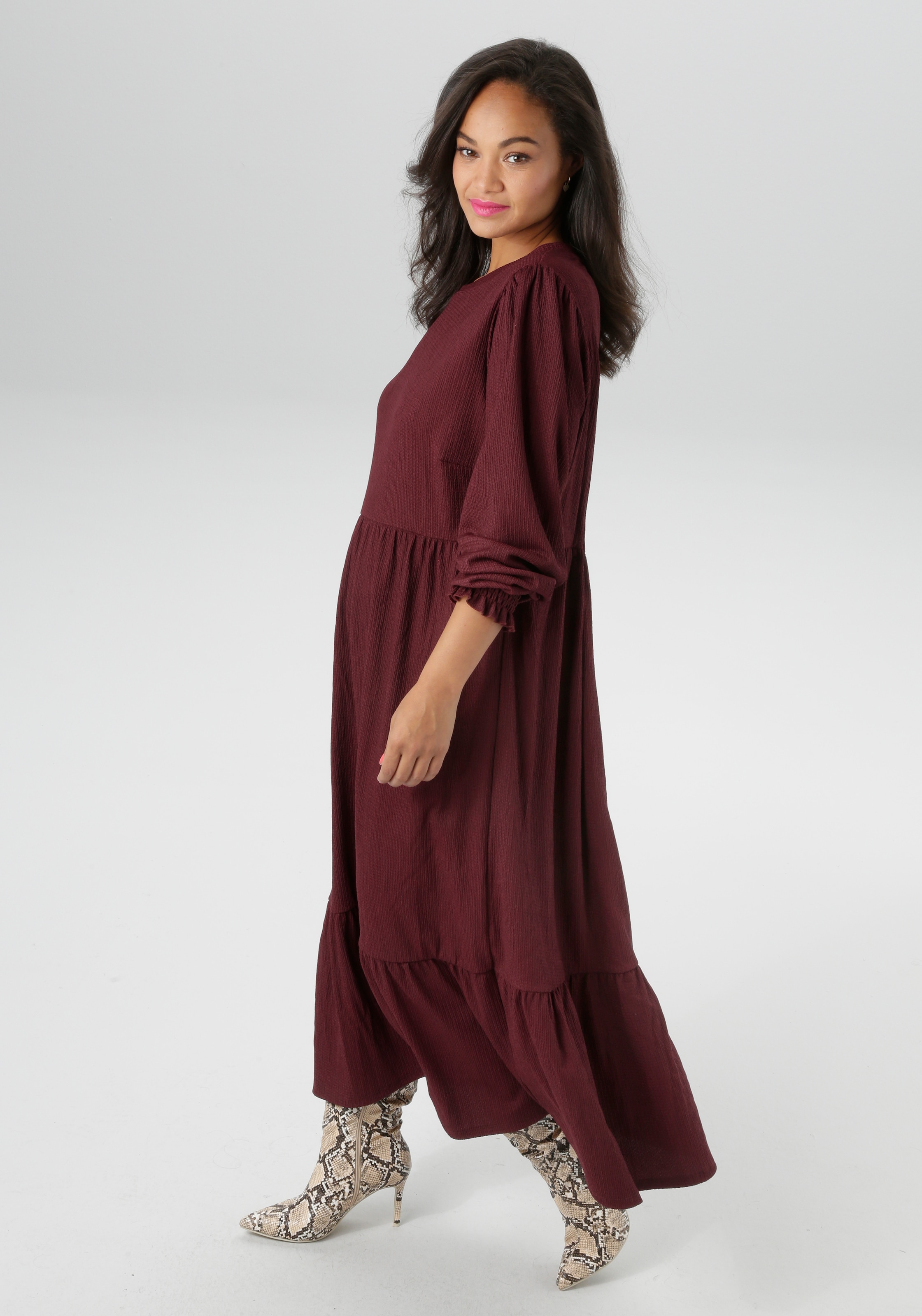 Aniston PLUS Jerseykleid, in trendiger Farbpalette - NEUE KOLLEKTION