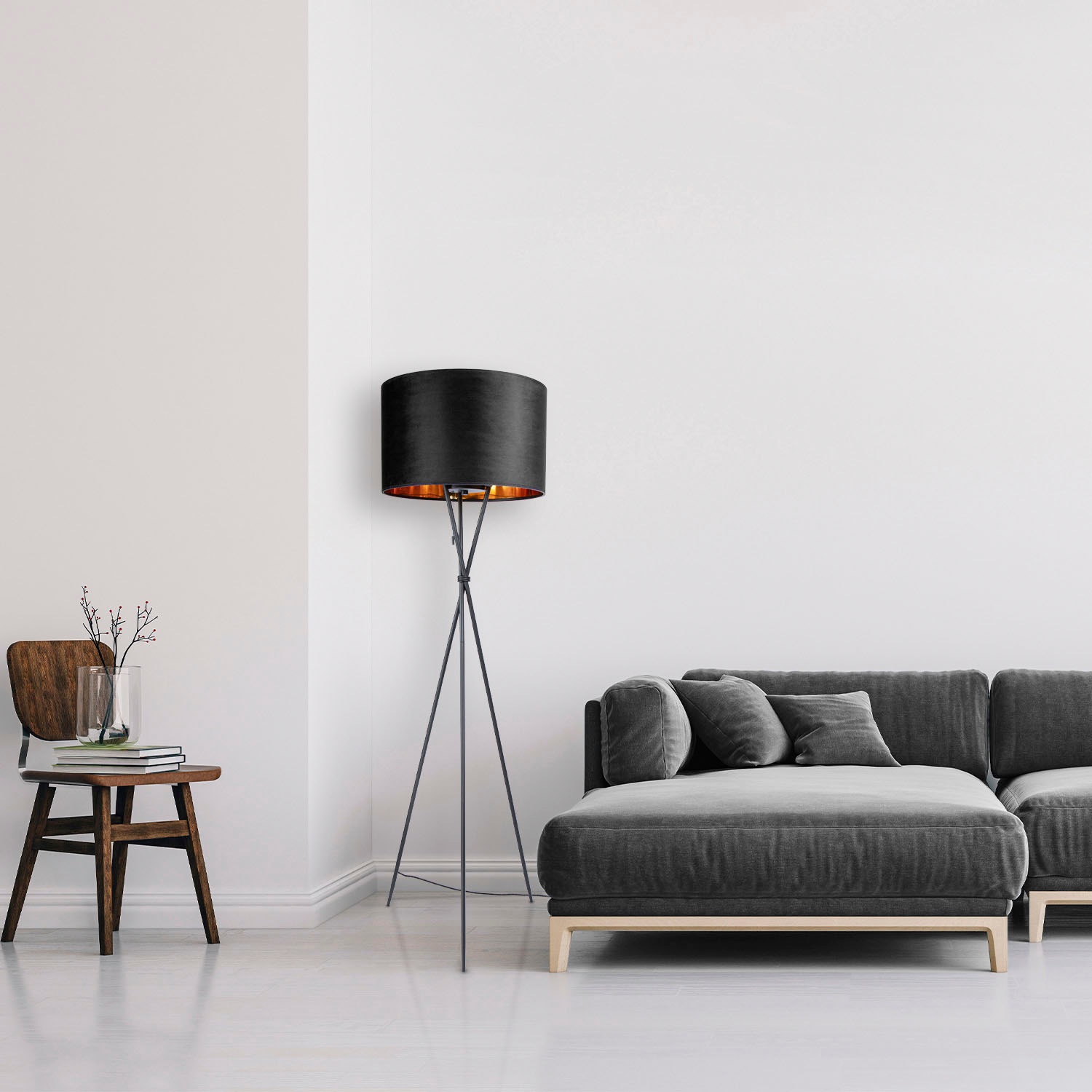 Paco Home Stehlampe »Kate uni Color«, Leuchtmittel E27   ohne Leuchtmittel, günstig online kaufen
