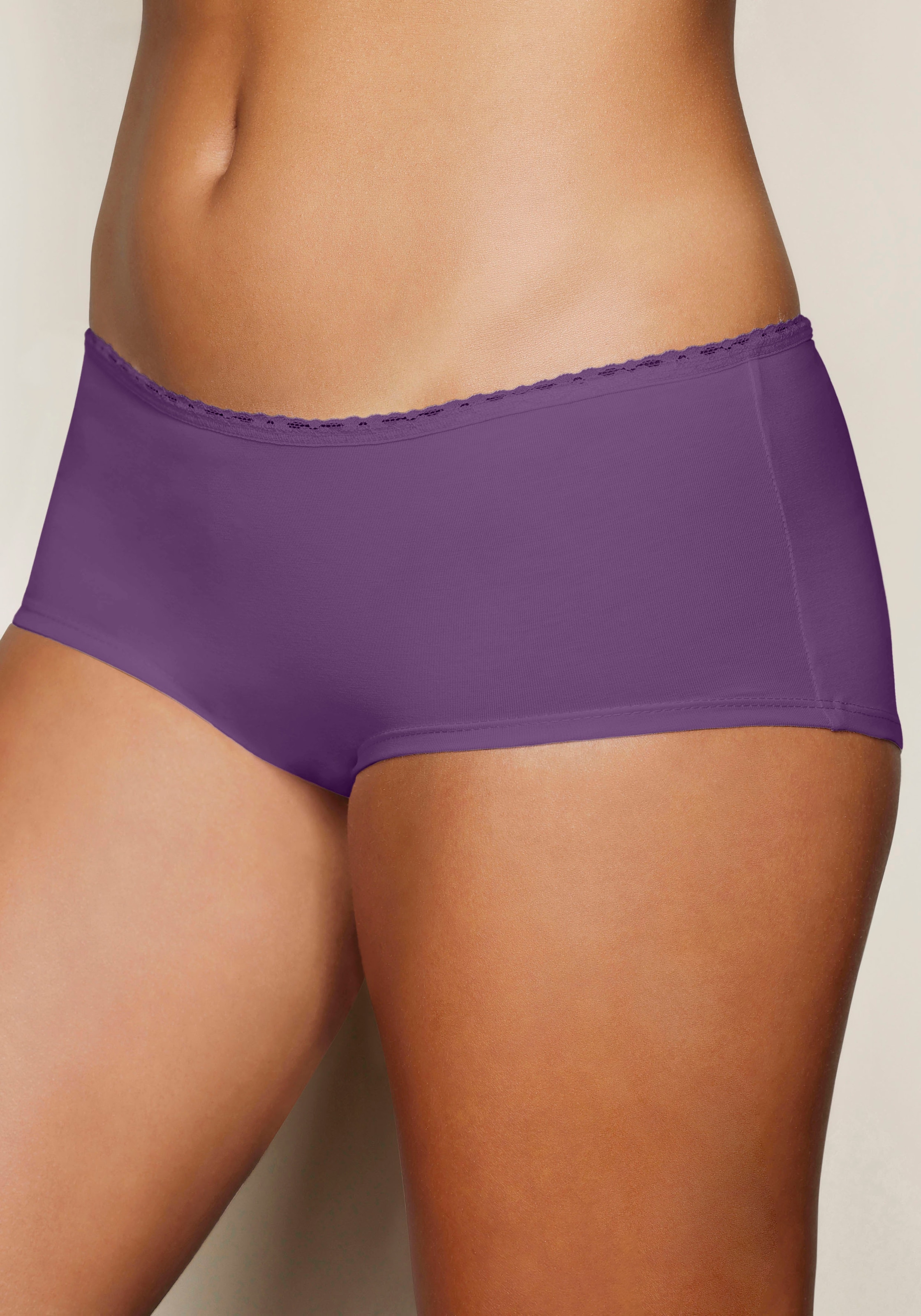 LASCANA Panty, (5er-Pack), mit süßen Herzchen-Prints und aus elastischer Baumwoll-Qualität