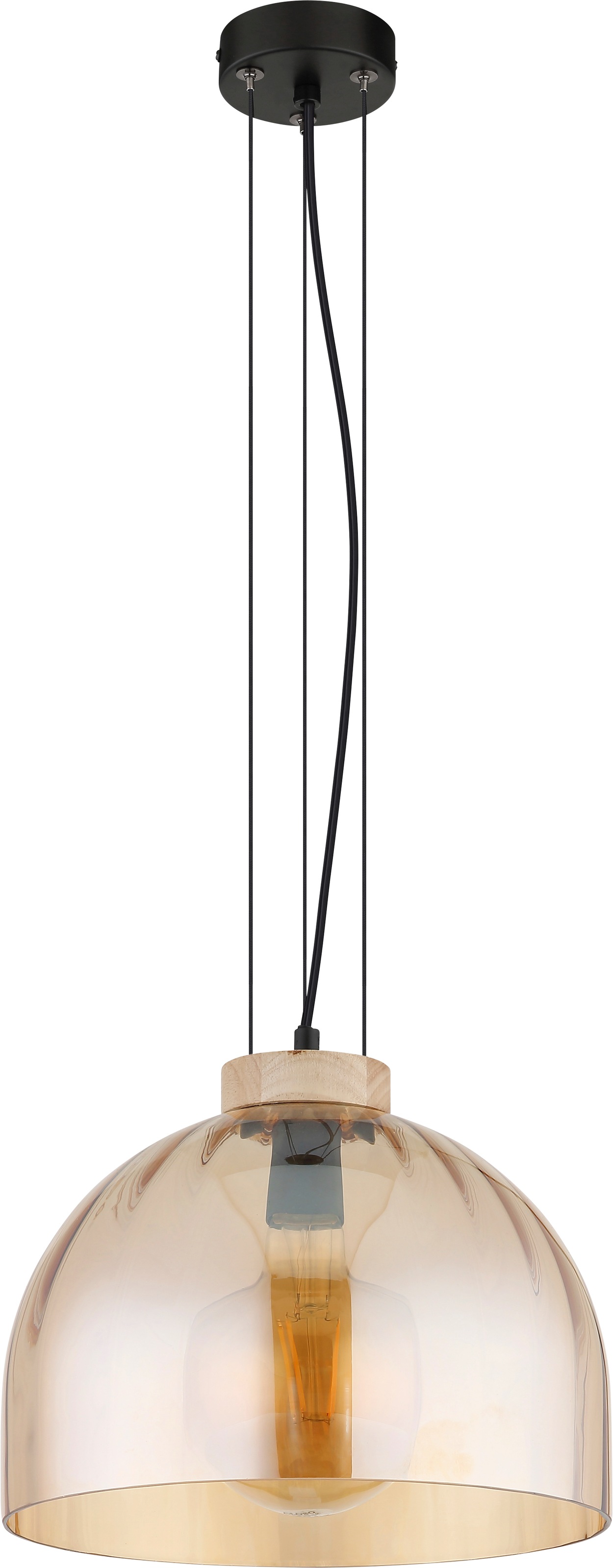 GLOBO LIGHTING Hängeleuchte »SWANSON« E27 1 Stk. Hängeleuchte mit Glas amber, warmes Licht, stilvoll elegant