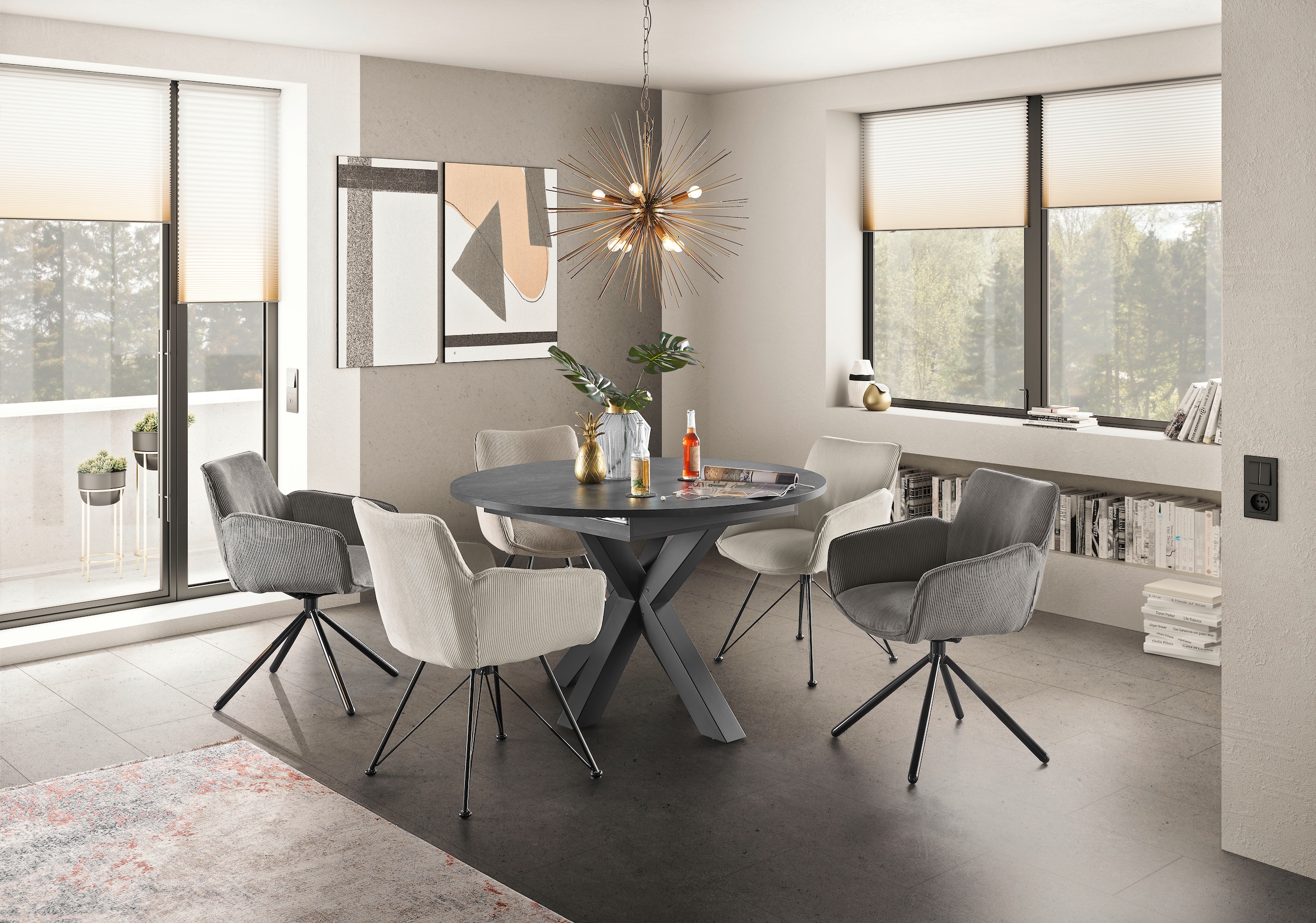 set one by Musterring Esstisch »New Atlanta« mit runder Platte, ausziehbar, Stern-Fuß, Maße Ø130cm (170x130cm)