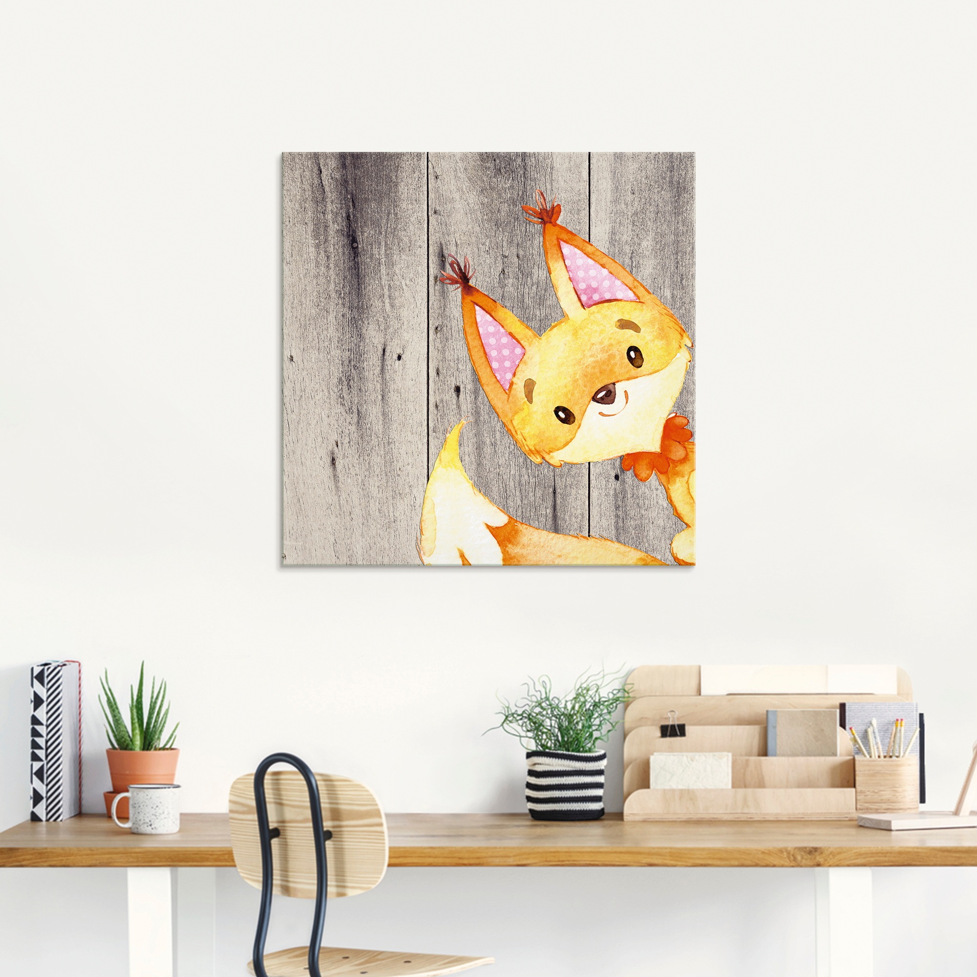 Artland Glasbild »Waldland Freunde - Fuchs«, Tiere, (1 St.), in verschieden günstig online kaufen
