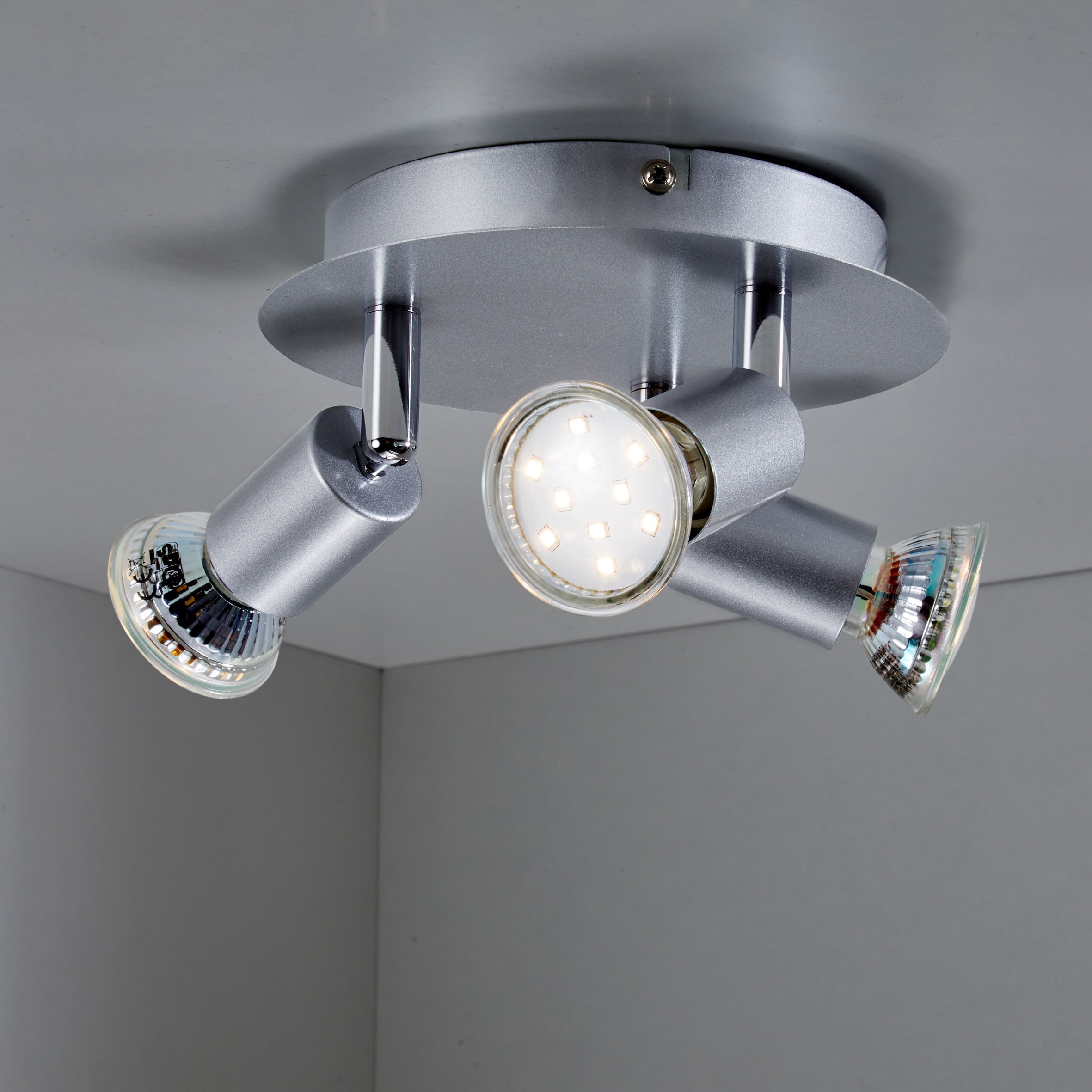 B.K.Licht LED Deckenspots »Lunis 3«, 3 flammig, Leuchtmittel GU10   LED wec günstig online kaufen