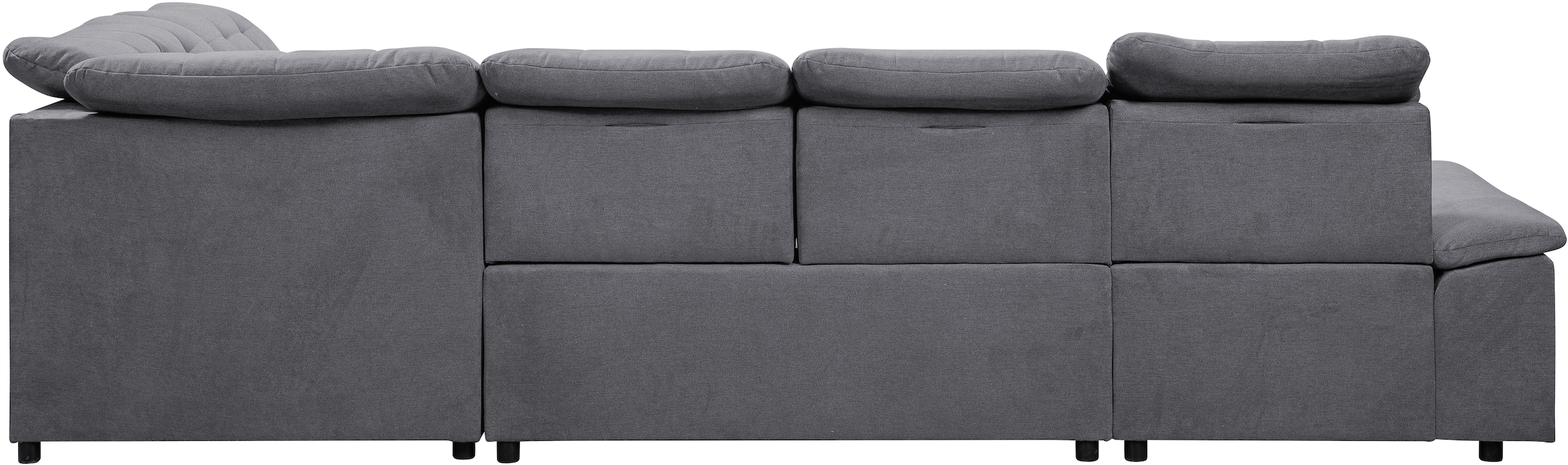 WERK2 Wohnlandschaft »Kordula-New Multifunktion Couch, Breite 332cm, U-Form«, Sofa in U-Form mit Schlaffunktion & Bettkasten, Schlafcouch
