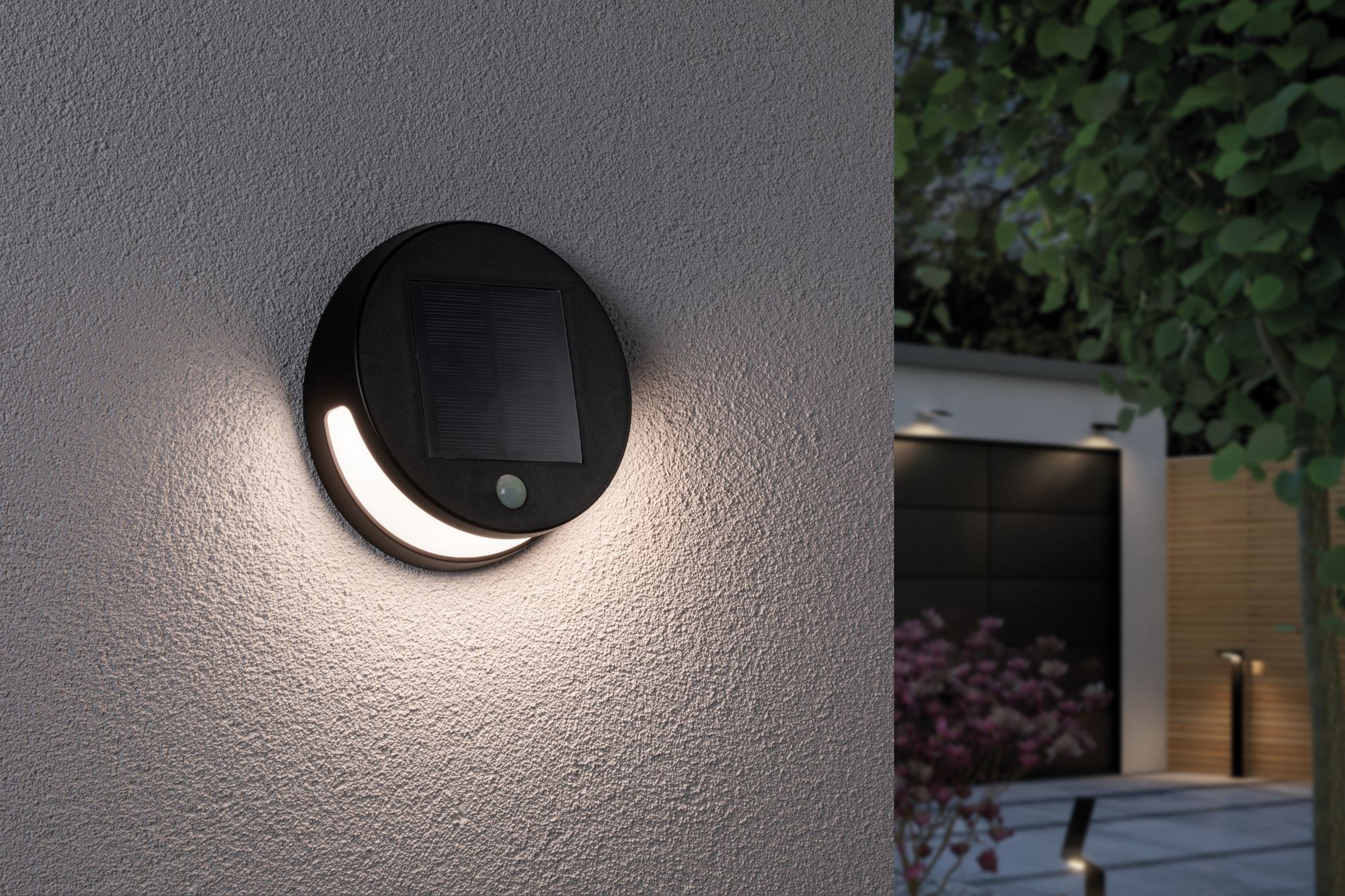 Paulmann LED Außen-Wandleuchte »Helena«, 3 flammig, Leuchtmittel LED-Board | LED fest integriert, LED-Board, Solar, mit Bewegungsmelder