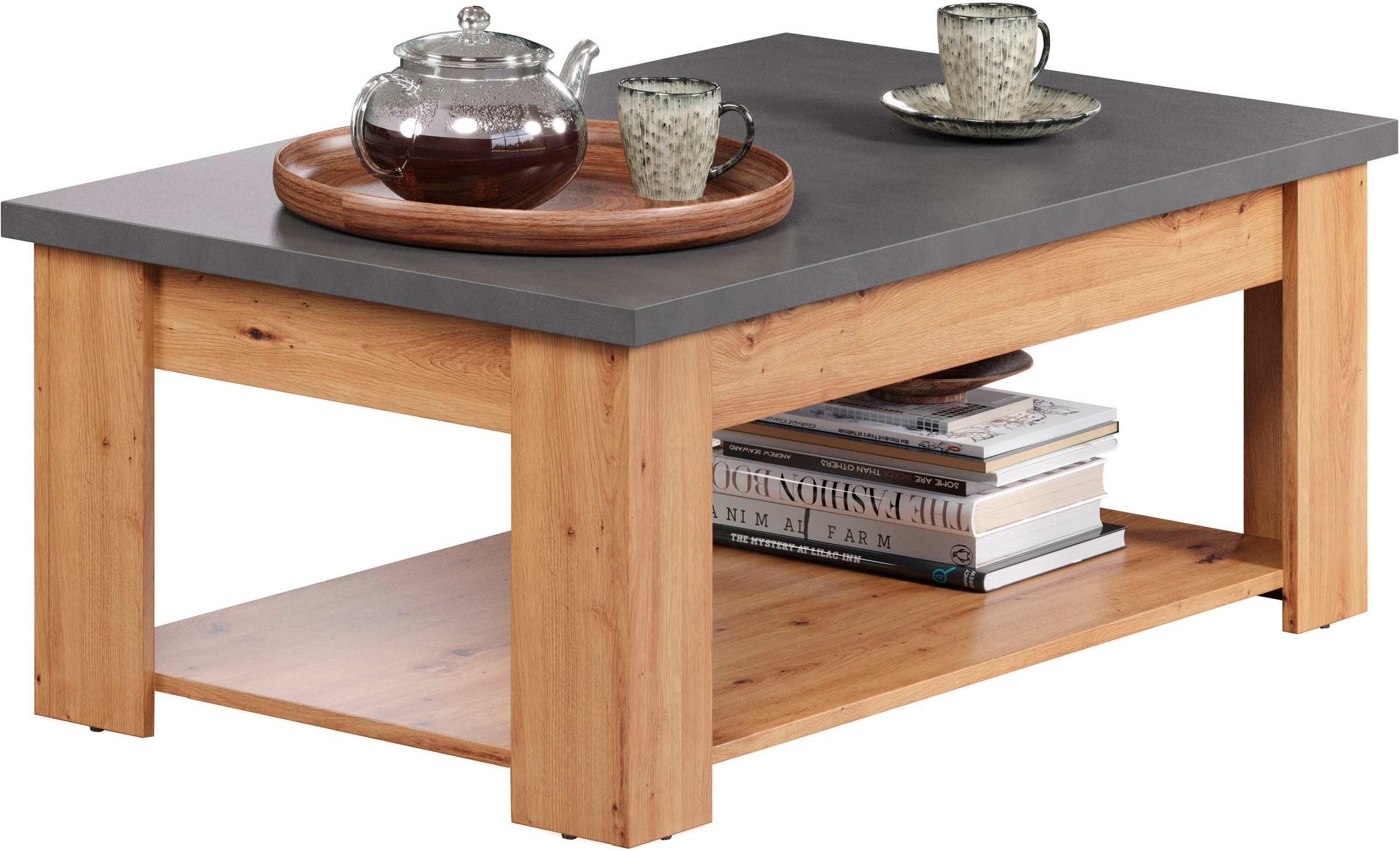 Home affaire Couchtisch »Ambres« 1 Stk. tlg. Couchtisch mit 1 offenem Fach - (B/T/H) 120/67/46 cm