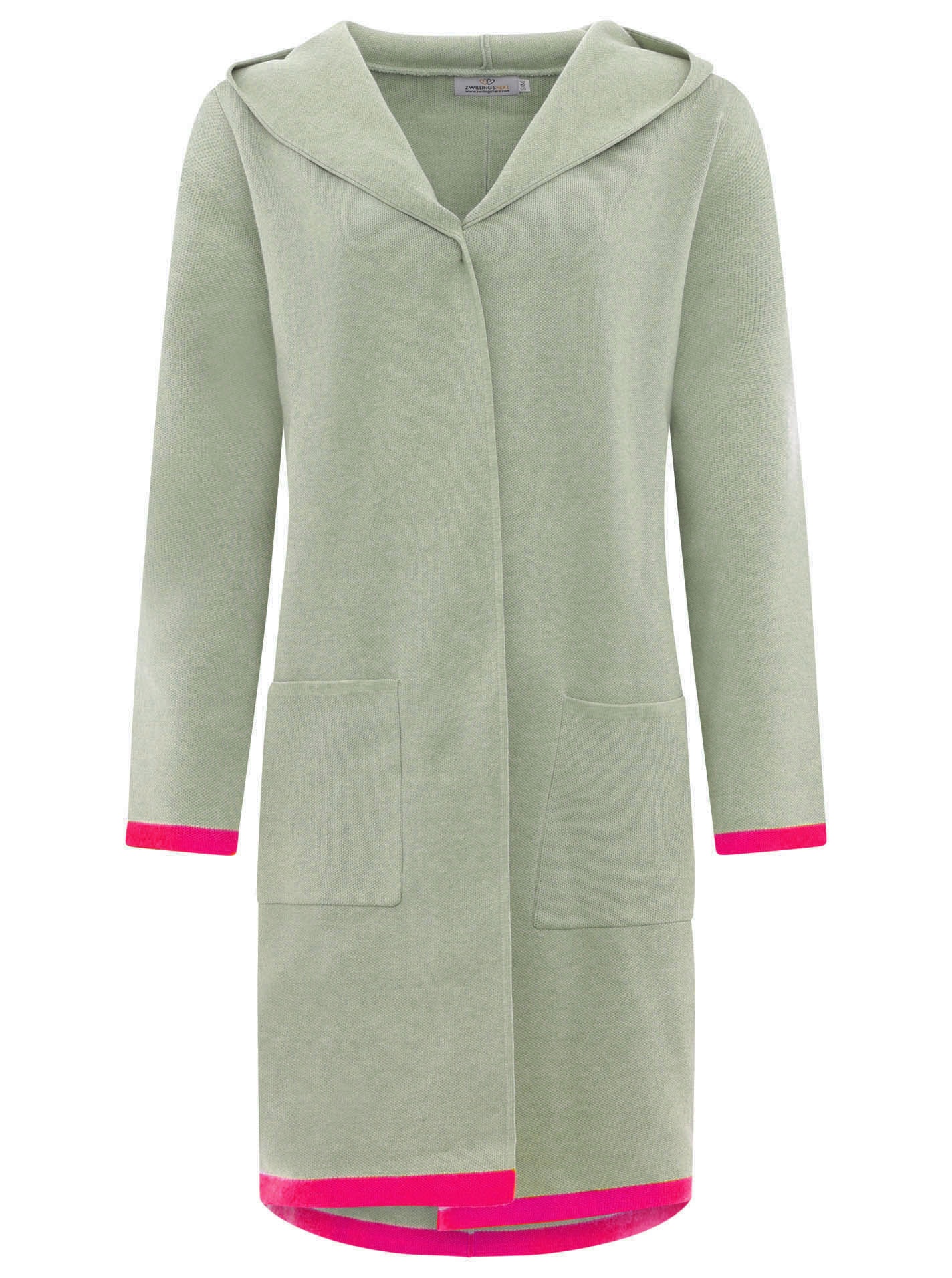 Zwillingsherz Strickjacke »"Mona"«, mit kontrastfarbenem Hingucker-Besatz