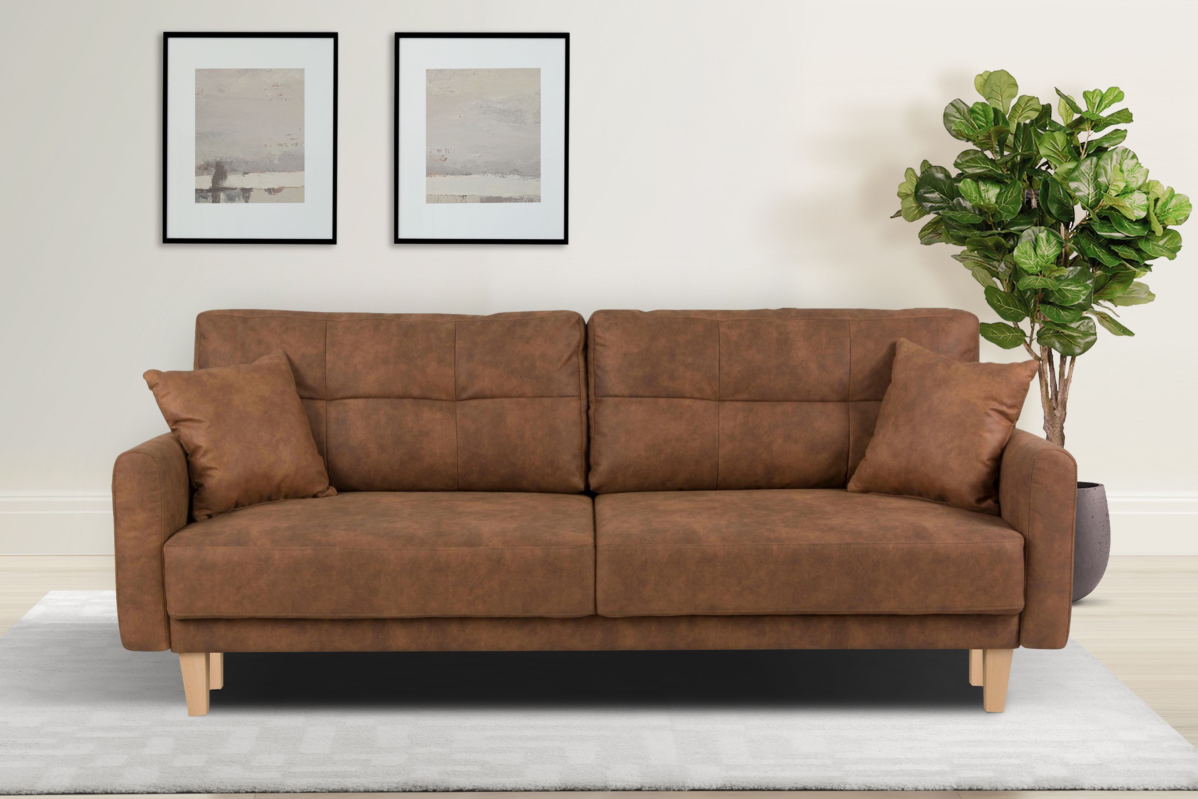 Home affaire 3-Sitzer "TRIPLO optionale Schlafsofa mit Bettkasten, Maße B/T günstig online kaufen