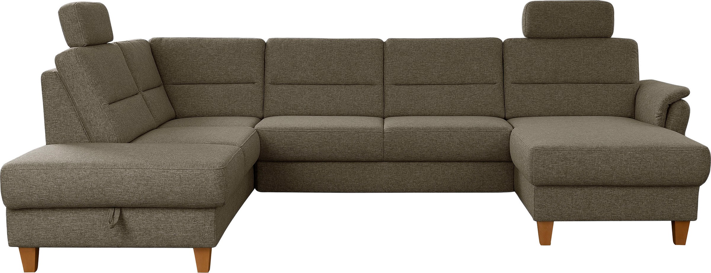 Home affaire Wohnlandschaft »Palmera U-Form, B: 308 cm« optional Bettfunkti günstig online kaufen