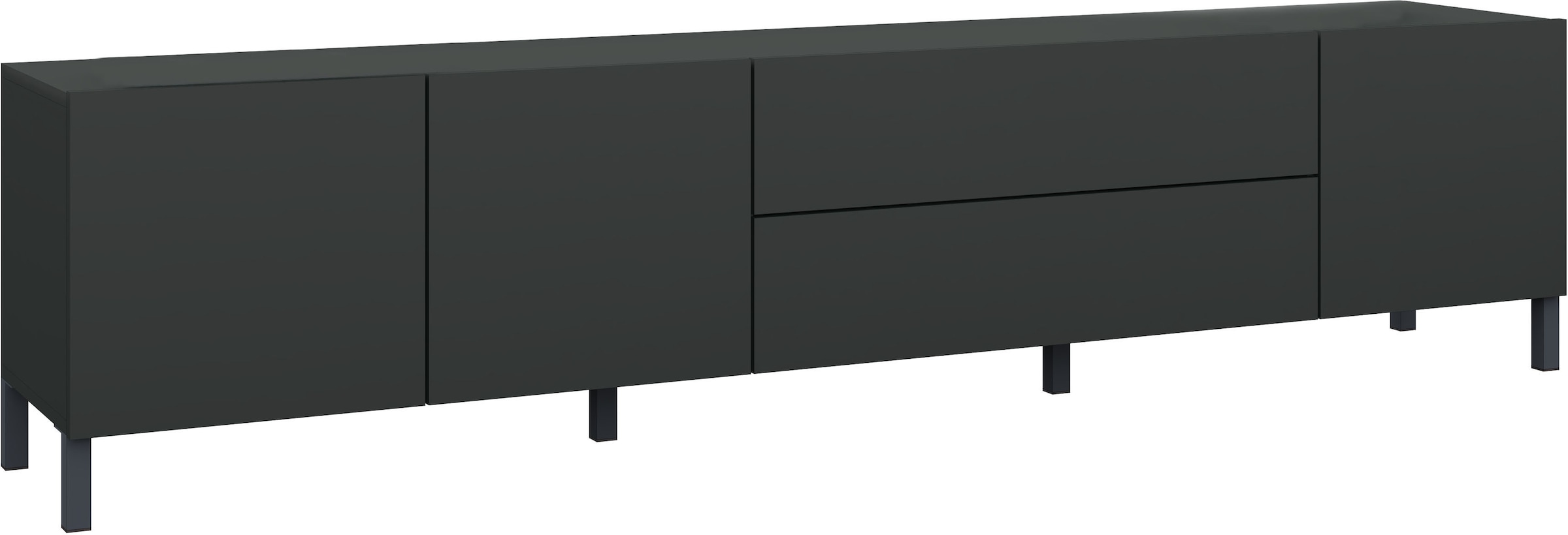 borchardt Möbel Lowboard, Metallfüße, grifflose Optik