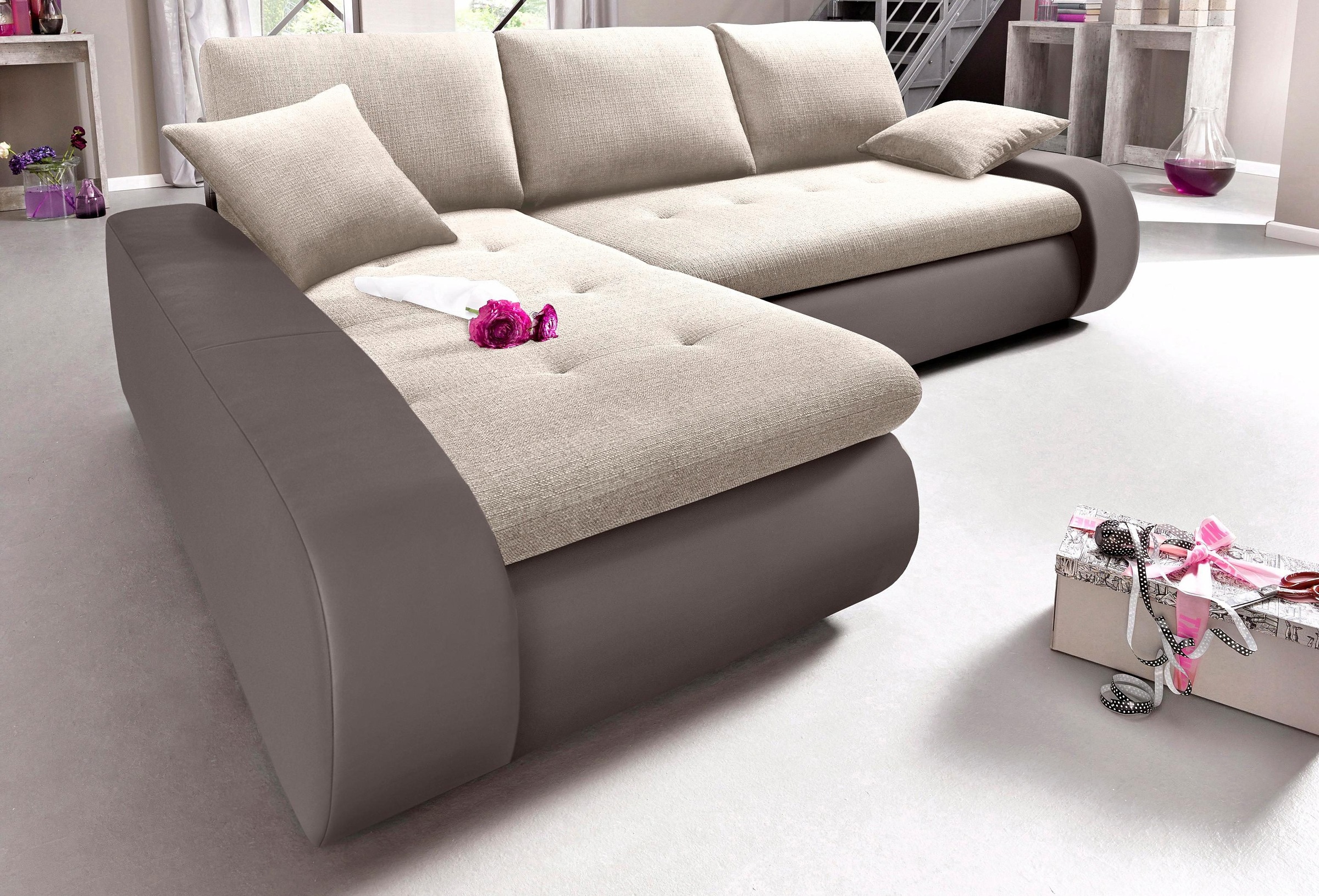 TRENDMANUFAKTUR Ecksofa »Indie, L-Form«, wahlweise XL oder XXL günstig online kaufen