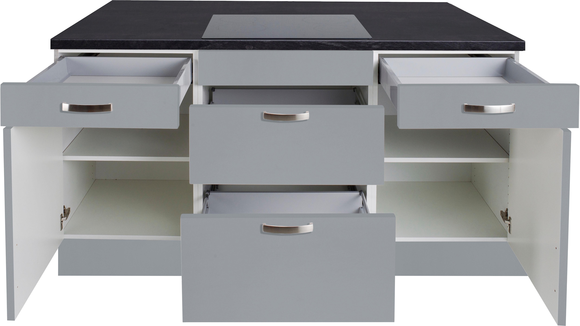 OPTIFIT Kücheninsel »Cara«, Vollauszüge und Soft-Close-Funktion, Stellbreite 160 x 95 cm