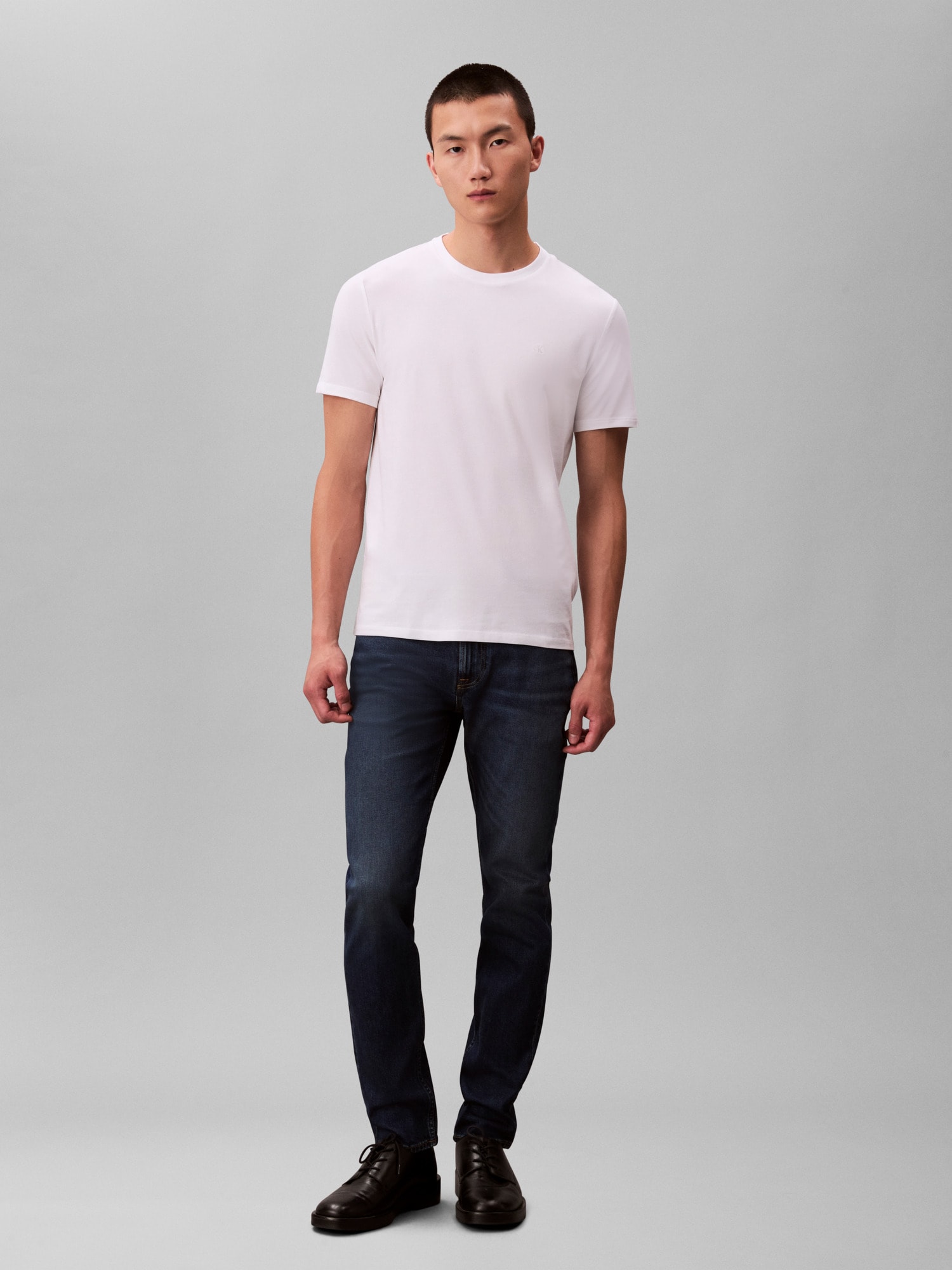 Calvin Klein T-Shirt »2 Pack SS STRETCH COTTON SLIM TEE«, 2 Stk. Rundhalsausschnitt, slim fit
