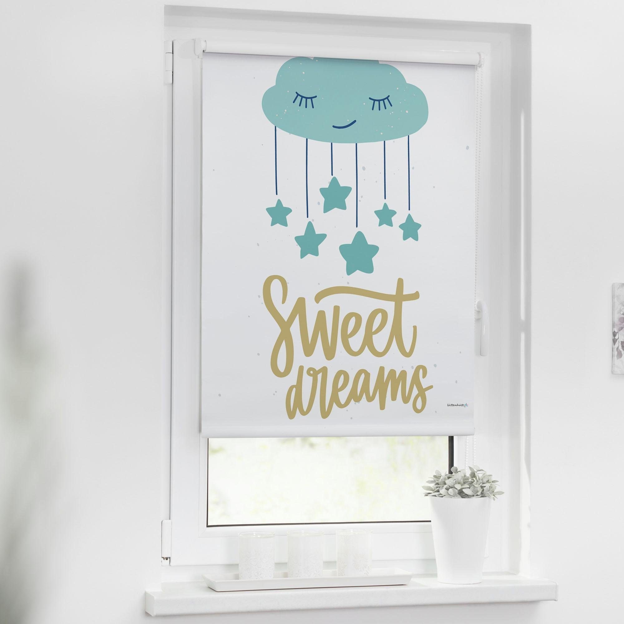 Lüttenhütt Seitenzugrollo »Sweet Dreams«, verdunkelnd, ohne Bohren, Kinderr günstig online kaufen