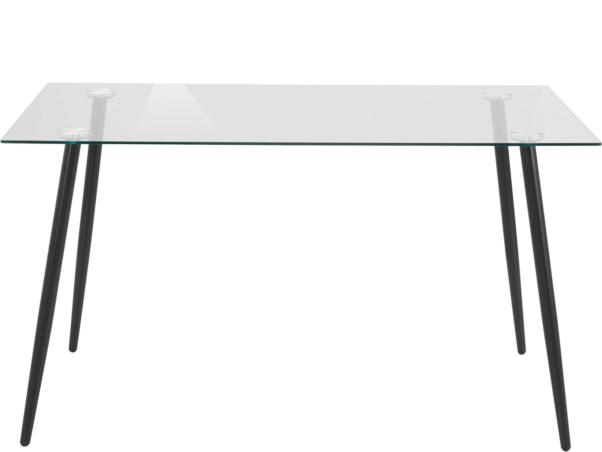 INOSIGN Essgruppe »Danny-Malio«, (Set, 5 tlg., Set 140 cm), Glastisch 140x80 cm mit 4 Stühlen (Veloursstoff), Gestell aus Metall