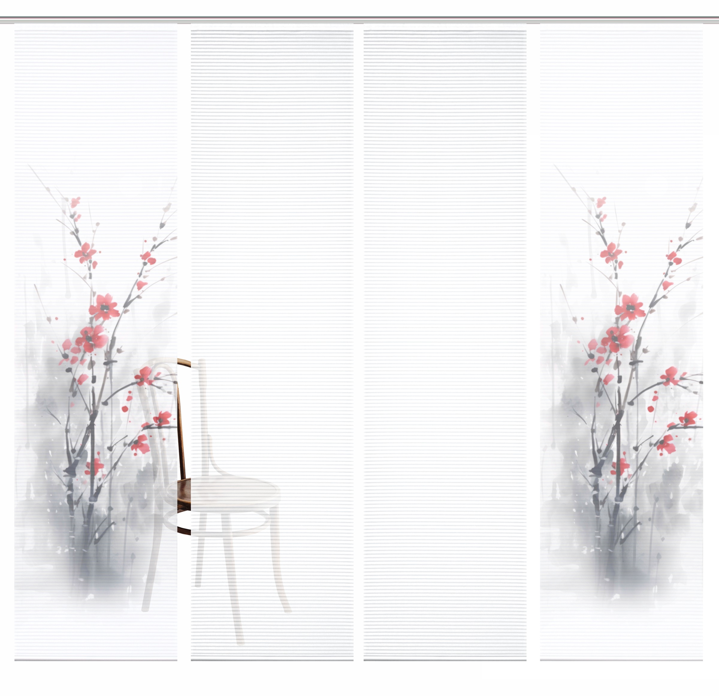 HOME in green Schiebegardine »BELMIRA« Paneelwagen 4 Stk. tlg. SET DIGITALD günstig online kaufen