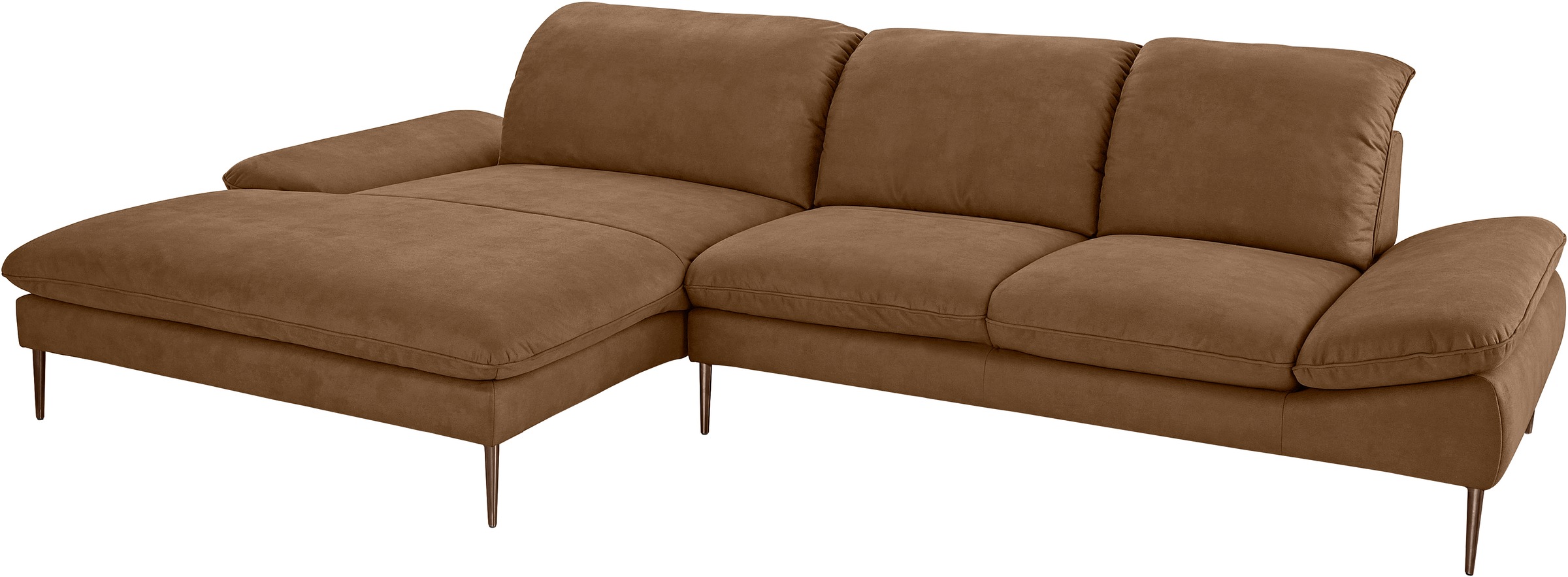 W.SCHILLIG Ecksofa »enjoy&MORE, Designsofa, bequem, elegant und zeitlos, L-Form«, Sitztiefenverstellung, Füße bronze pulverbeschichtet, Breite 340 cm