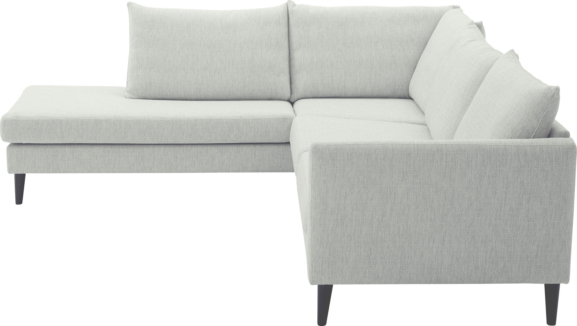 ATLANTIC home collection Ecksofa »Rekvik L-Form«, mit Wellenunterfederung, mit Massivholzfüßen