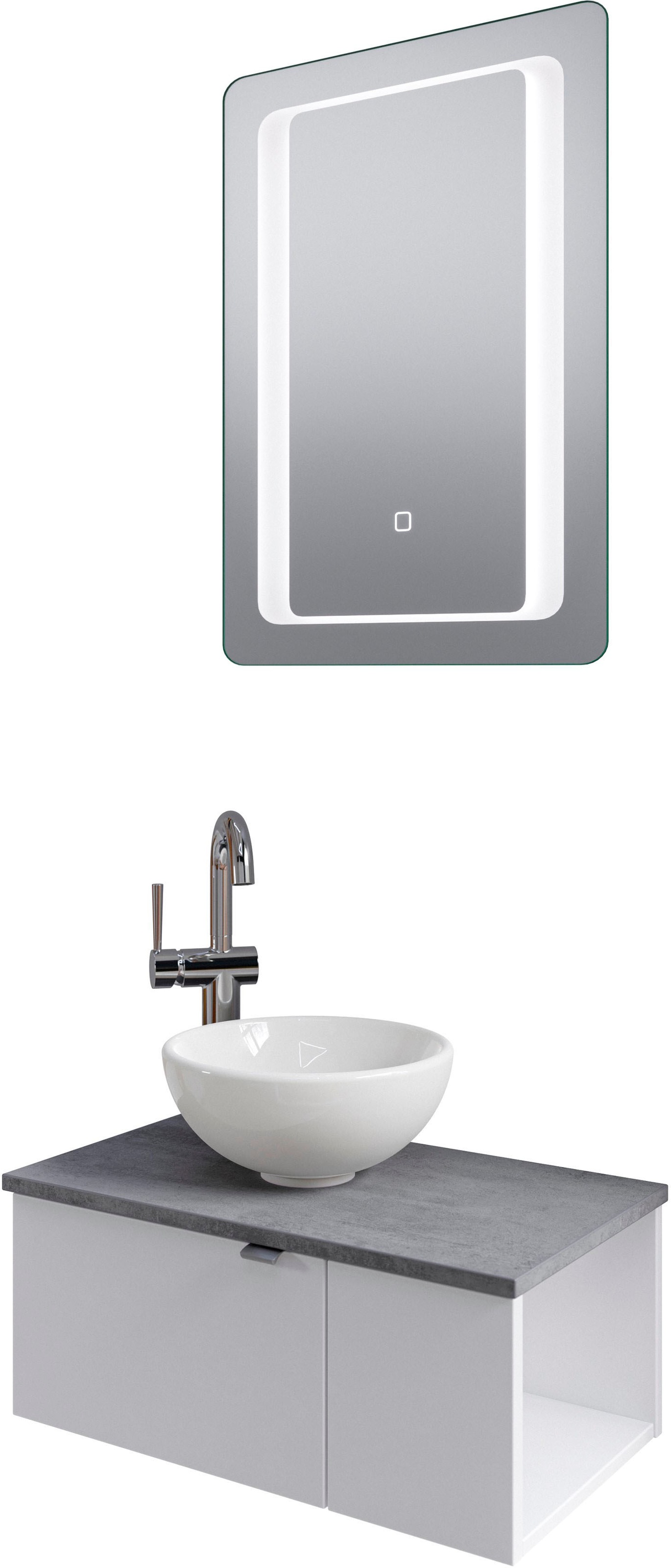 Saphir Badmöbel-Set »Serie 6915«, (4 St.), Gäste-Bad, 61 cm breit, mit LED- günstig online kaufen