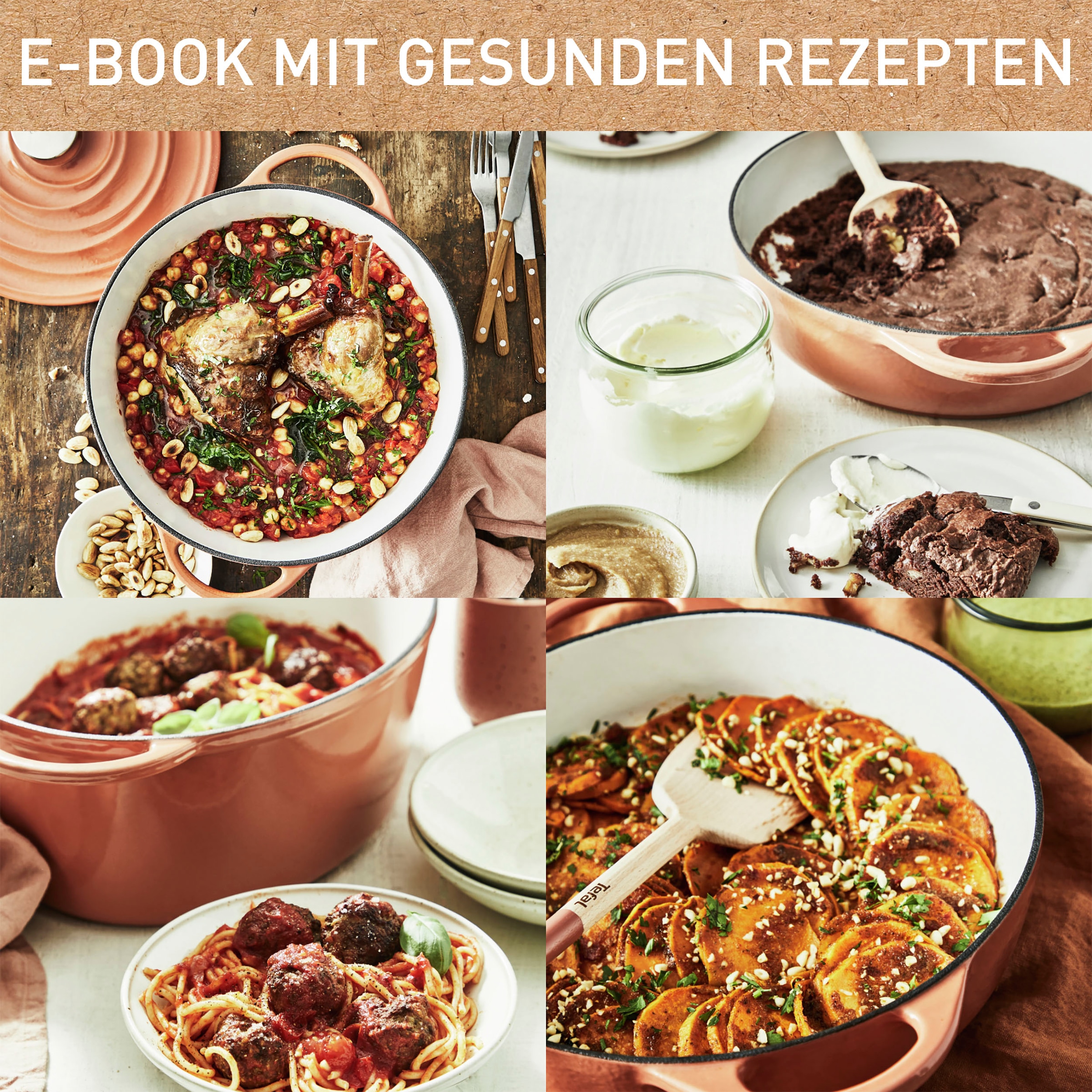 Tefal Servierpfanne »LOV«, Gusseisen, umweltfreundlich, inkl. E-Book, Ø 28cm, Induktion