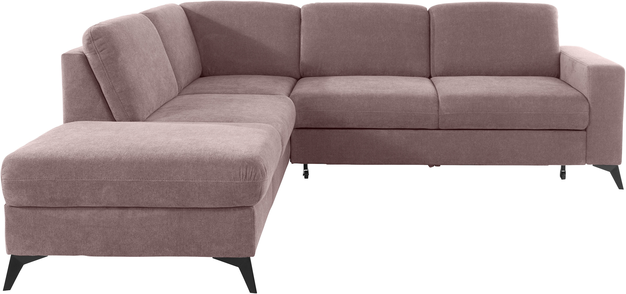 Places of Style Ecksofa »Lolland L-Form«, Wahlweise mit Bettfunktion und Stauraum, auch mit abwischbarem Bezug