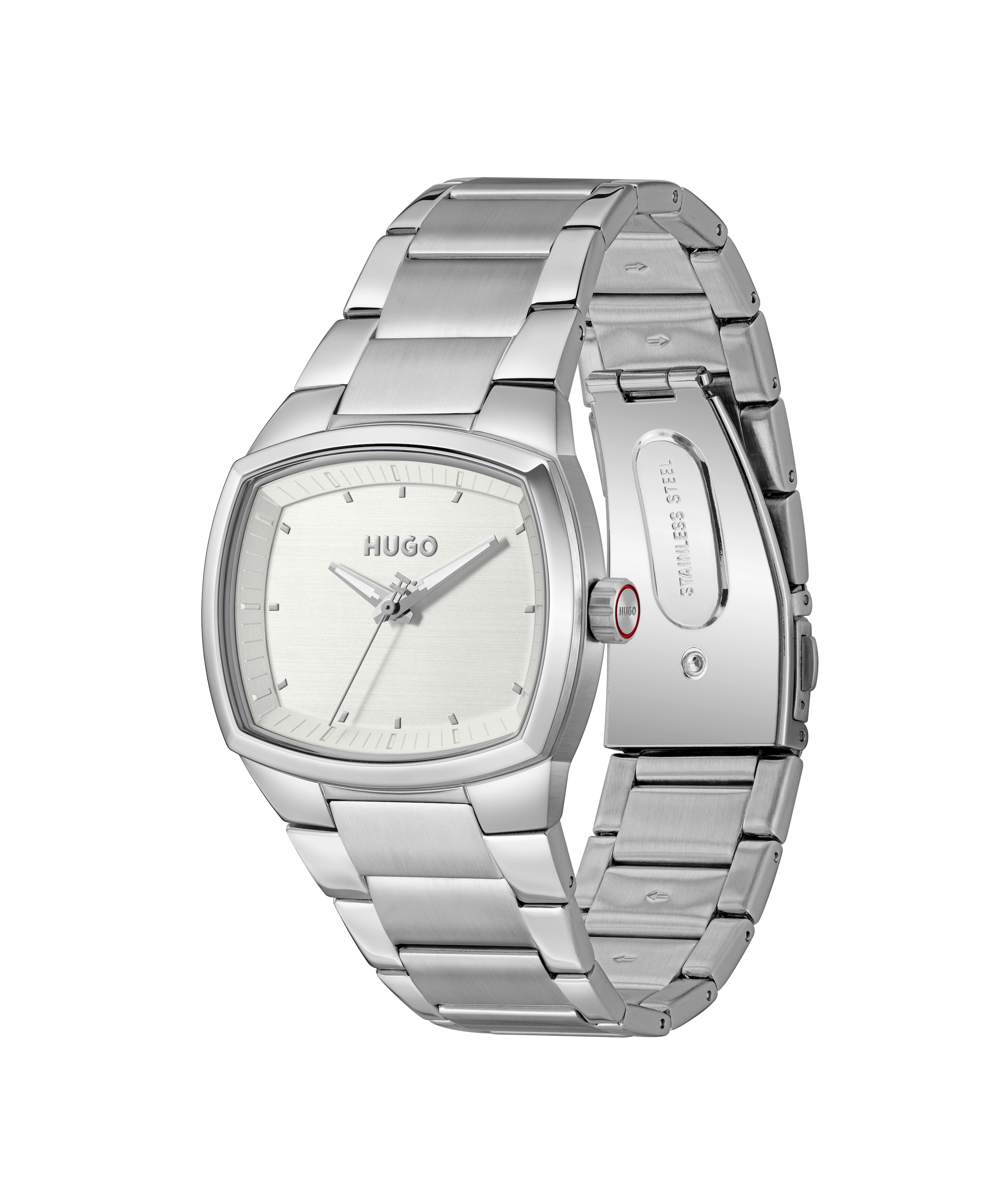 HUGO Quarzuhr »#TELLY« Armbanduhr, Herrenuhr, Edelstahlarmband, analog