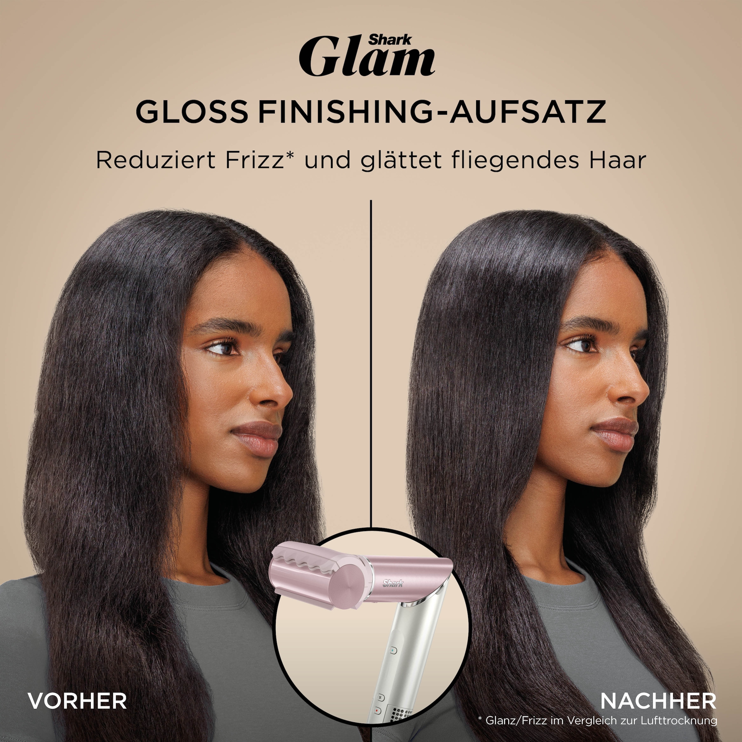 Shark Haarstyler »Glam Multistyler HD6051SEUPK für glatte Haare, Wellen und Locken« Keramik-Beschichtung hitzekontrollierte Keramik und Luftstrom ermöglichen jeden Style