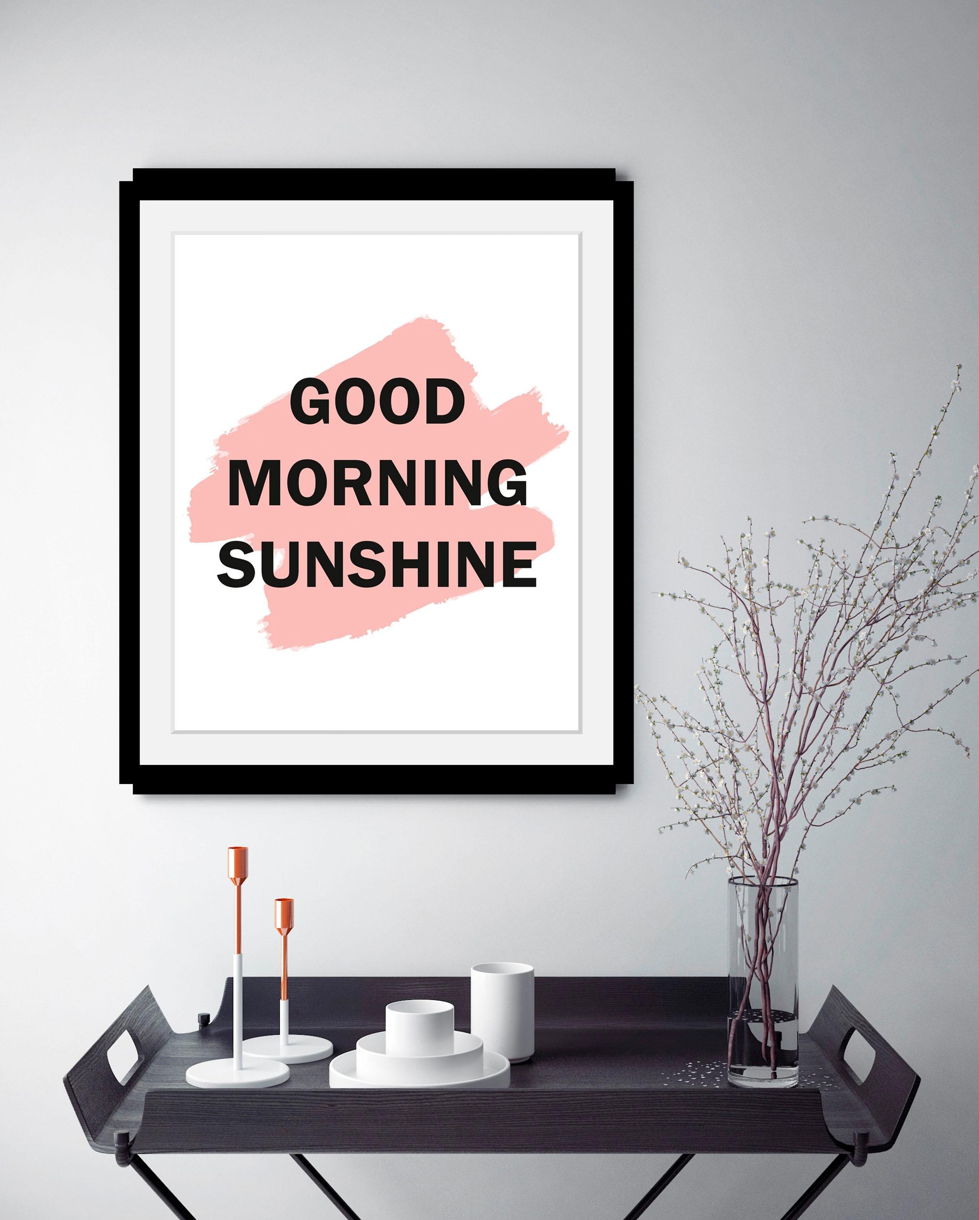 queence Bild »Good Morning«, Schwarz-Weiß-Schriftzug-Motivationsbilder, HD günstig online kaufen