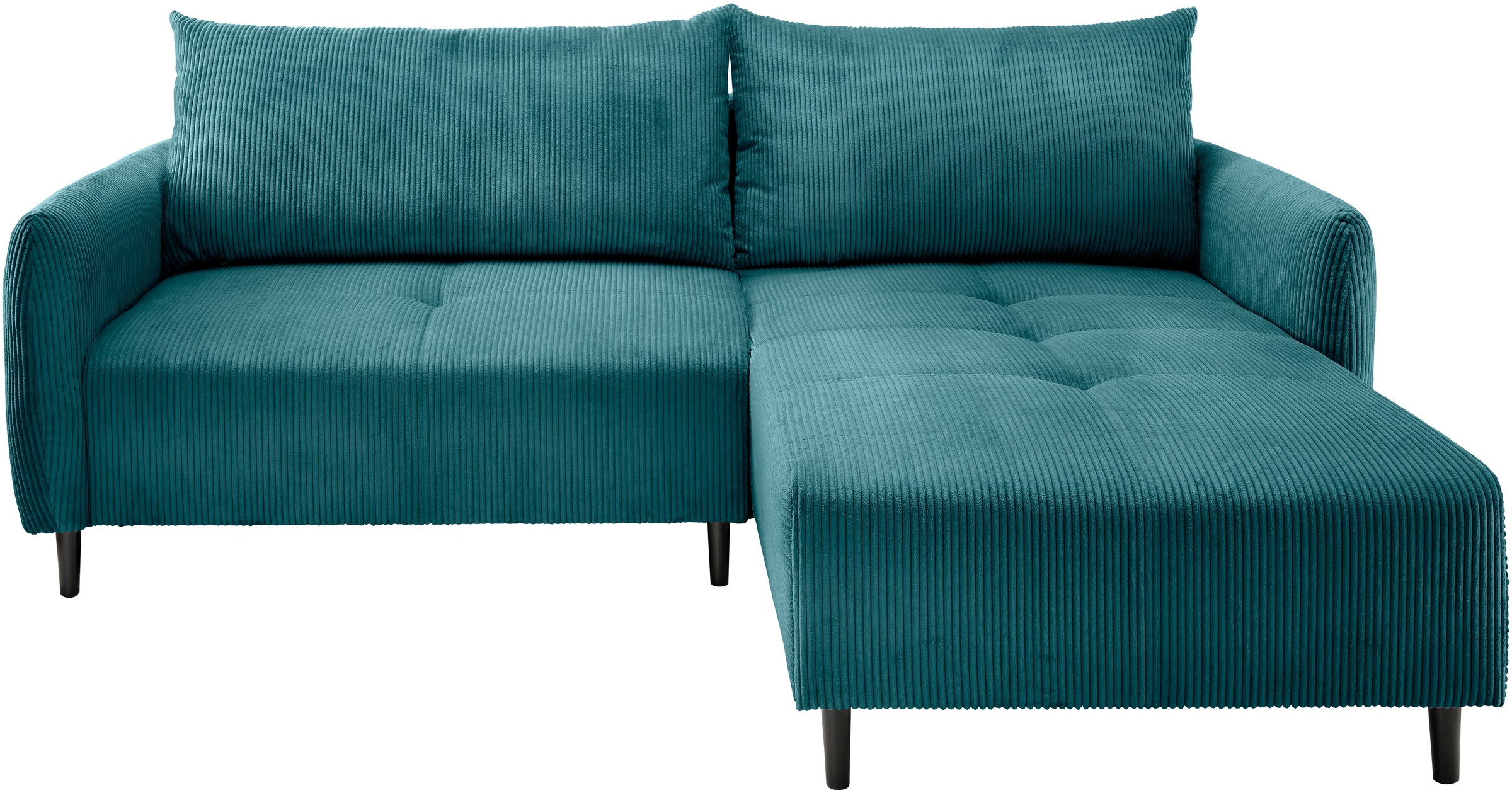 INOSIGN Ecksofa »Mara, L-Form, aktueller Cord Bezug und tolle Farben, schmale Armlehnen«, whlw. mit Bettfunktion,Recamiere links/rechts montierbar, Breite 238cm
