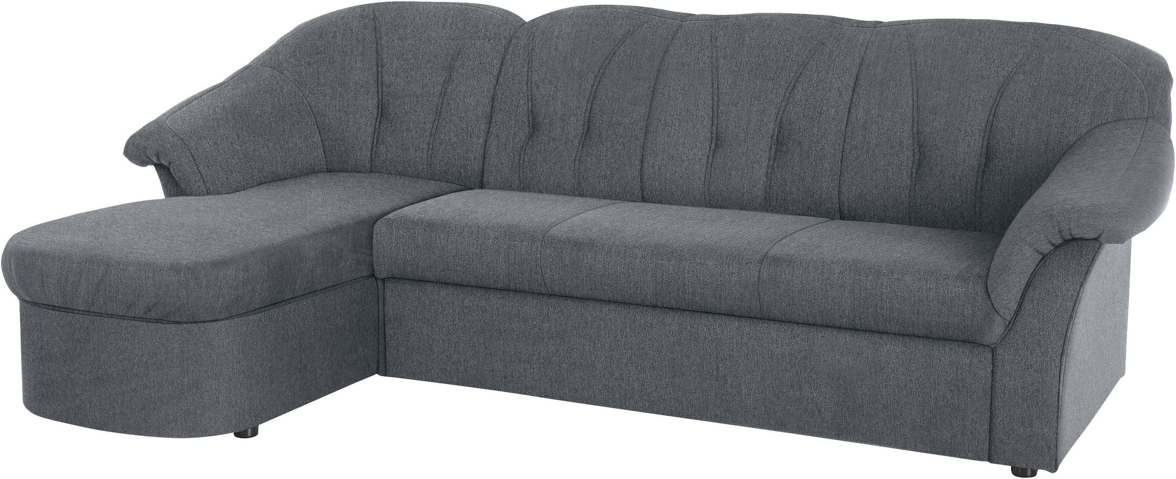 DOMO collection Ecksofa »Pegnitz, elegante Rückensteppung, kompakte Stellmaße 238/141cm, L-Form«, wahlweise mit Bettfunktion