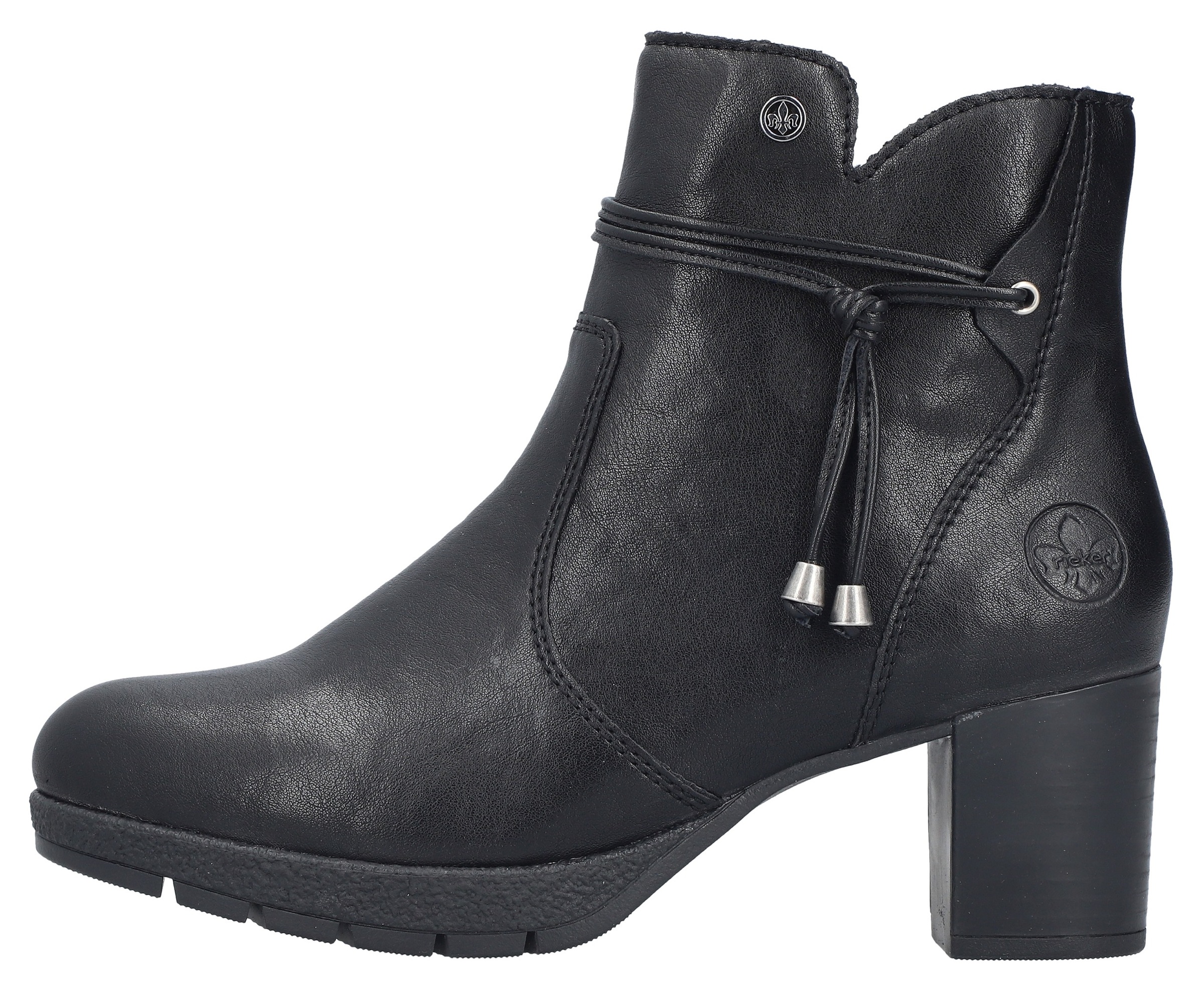 Rieker Stiefelette, Businessstiefelette, Blockabsatz, Boots mit Innenreißverschluss