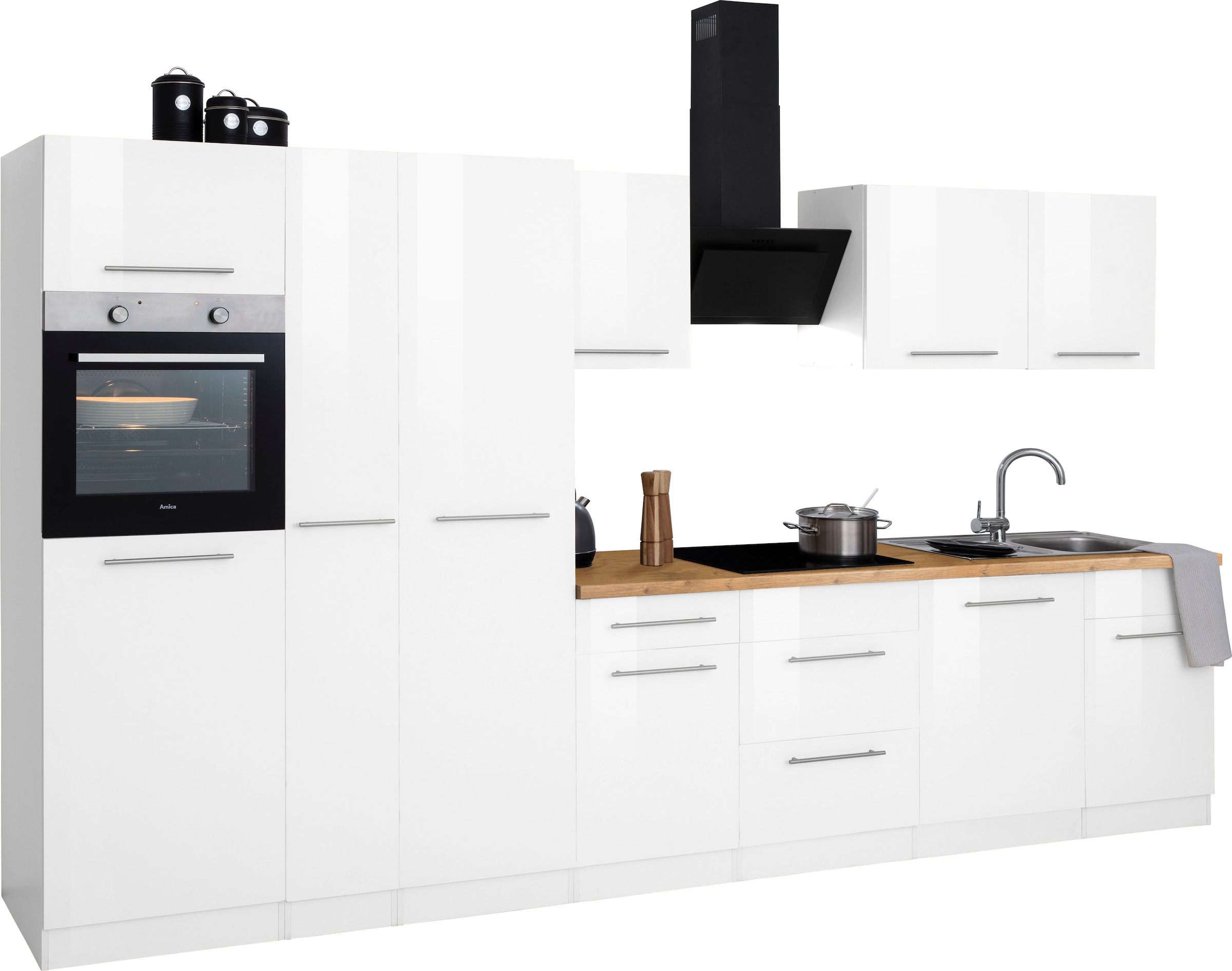 wiho 360 Küchen Breite Küchenzeile auf Rechnung cm E-Geräte, ohne kaufen »Unna«,