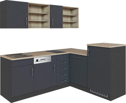 KOCHSTATION Küche »KS-Mali« Stellbreite 210/170 cm, mit E-Geräten günstig online kaufen