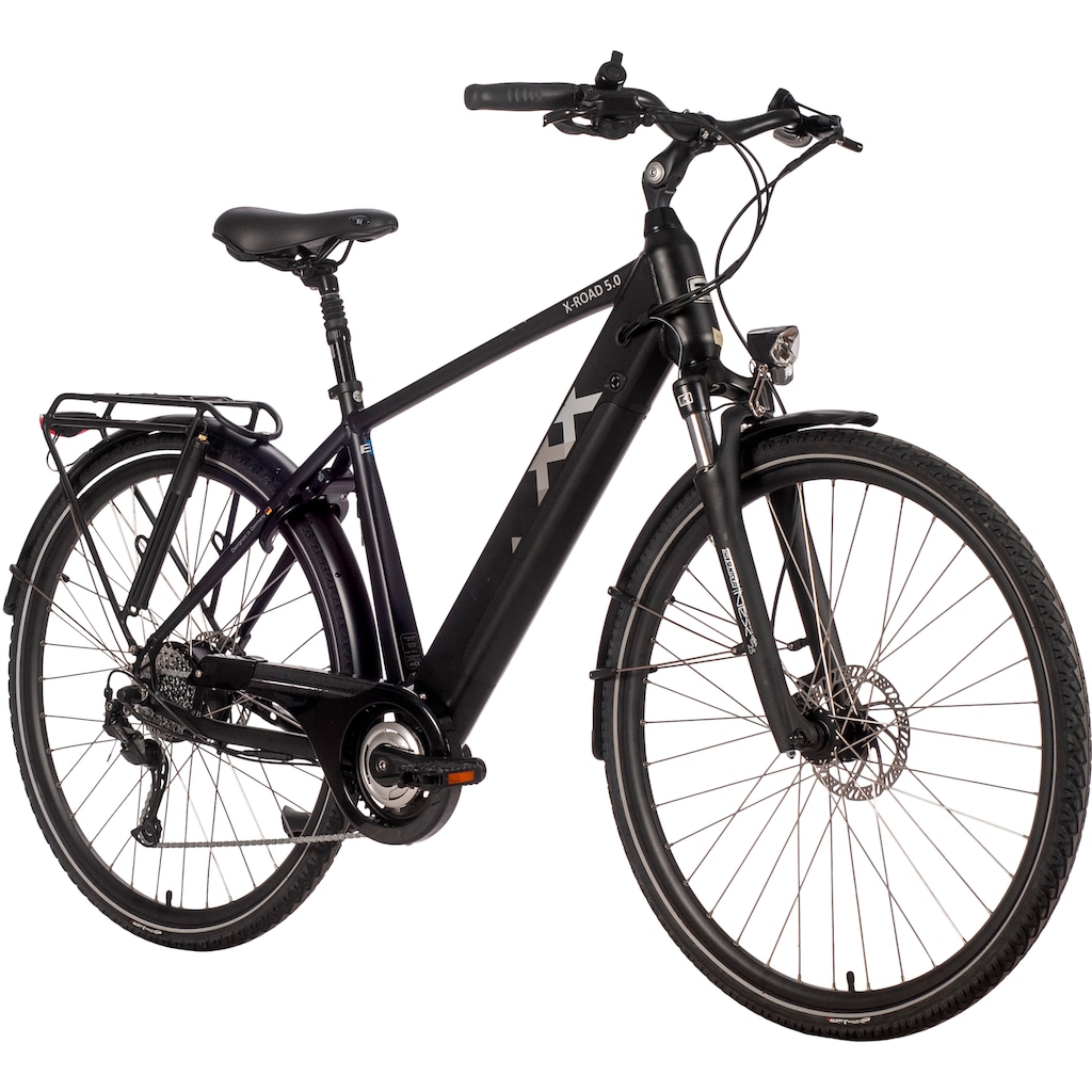 SAXXX E-Bike »X-ROAD 5.0«, 9 Gang, Heckmotor 250 W, (mit Akku-Ladegerät)