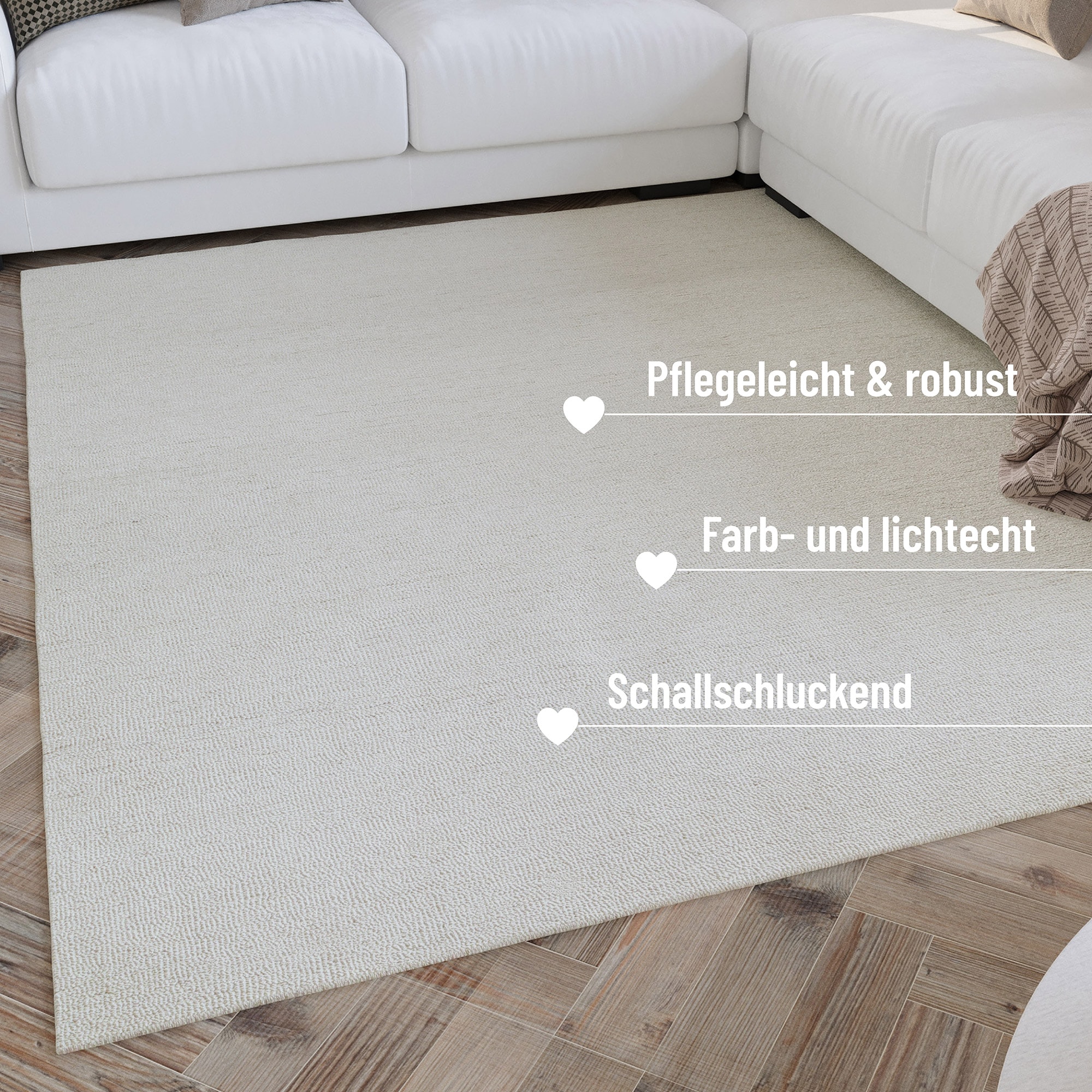 Wecon home Wollteppich »Hamptons SIXTEEN«, rechteckig, 10 mm Höhe, Läufer, Schurwolle, Kurzflor, Wohnzimmer, Schlafzimmer, elegant