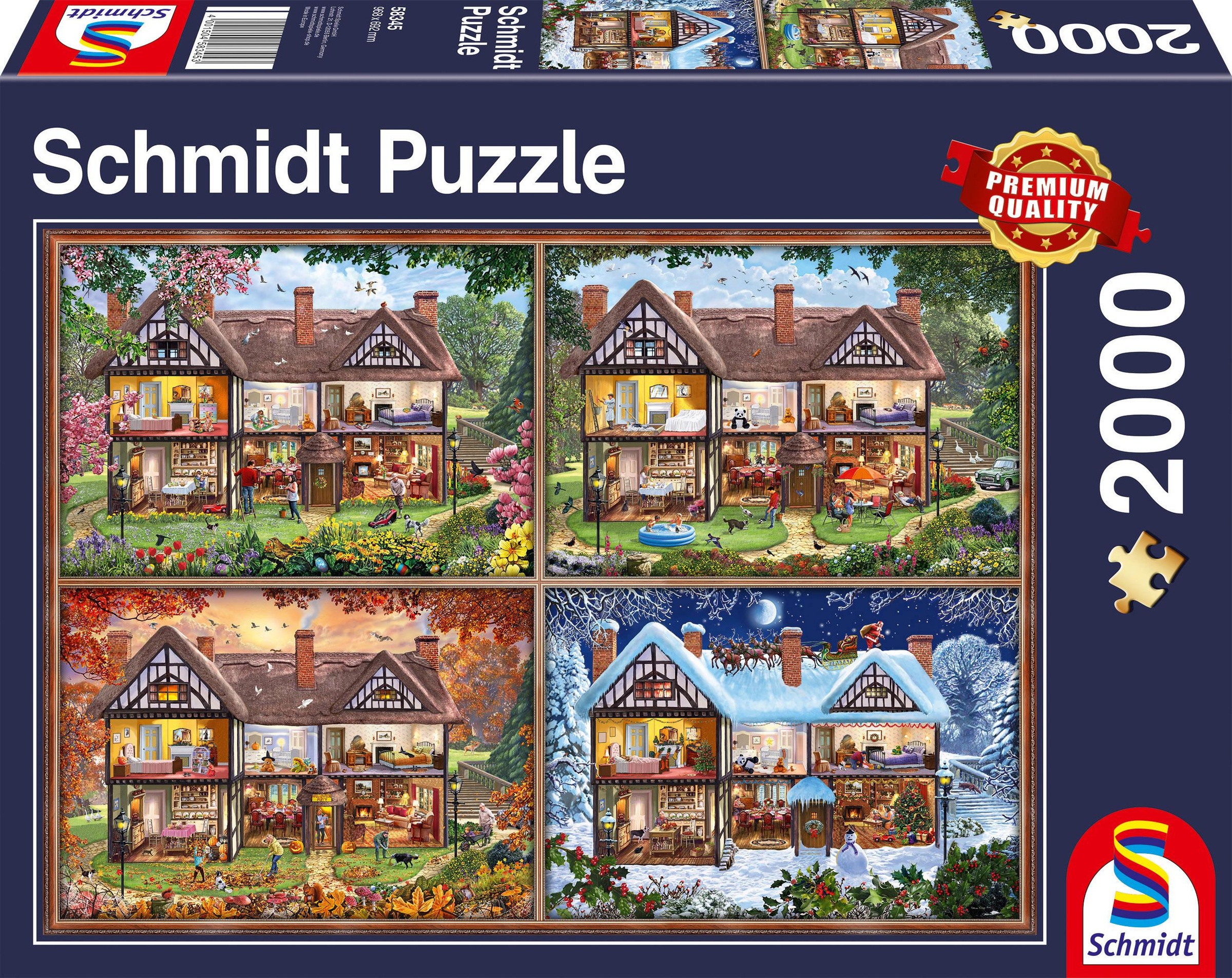 Schmidt Spiele Puzzle »Jahreszeiten Haus«, Made in Germany