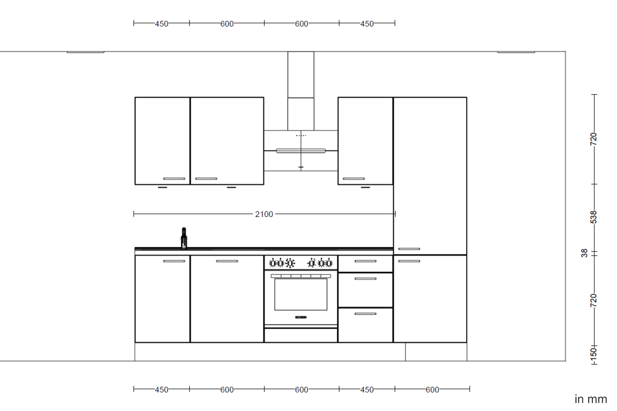 nobilia® Küchenzeile »"Cascada II"«, vormontiert, Breite 270 cm, Ausrichtung wählbar, wahlw. mit E-Geräten