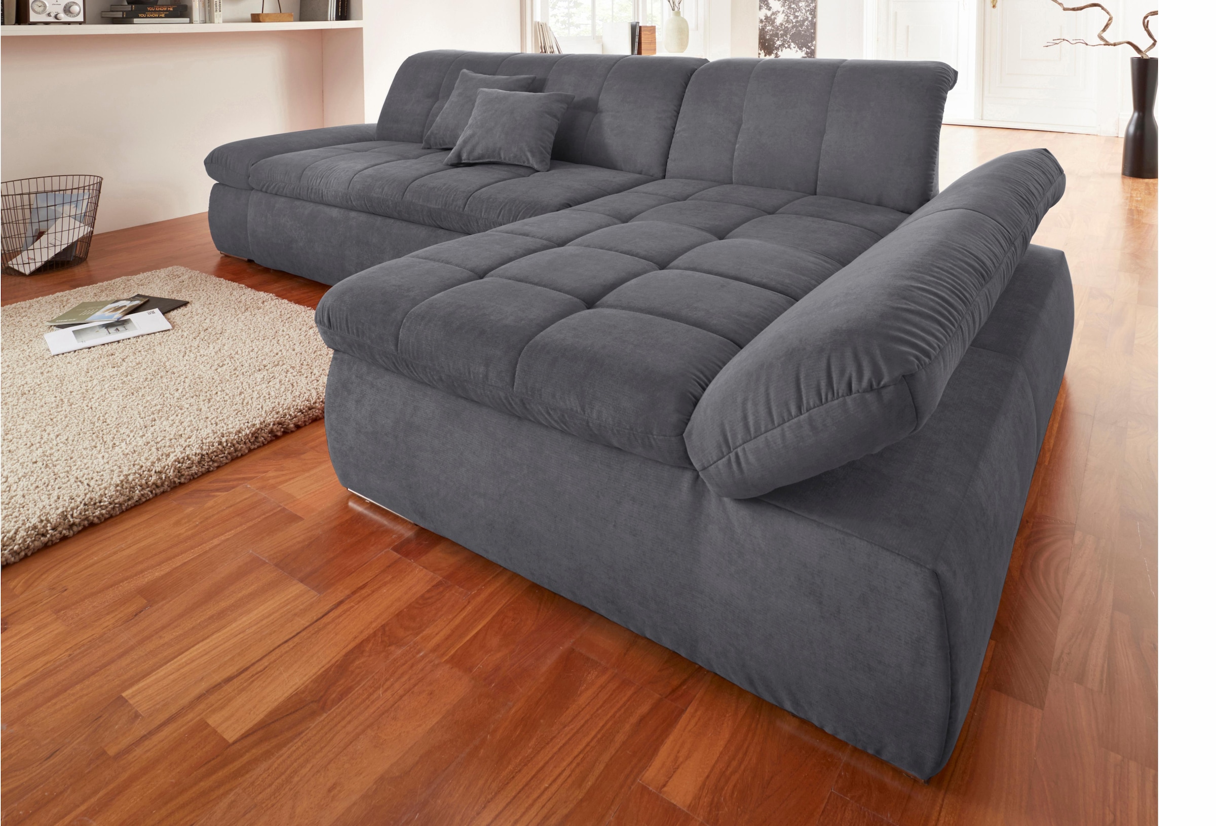 DOMO collection Ecksofa »NMoric XXL, B/T/H: 300/172/80cm, L-Form«, wahlweis günstig online kaufen