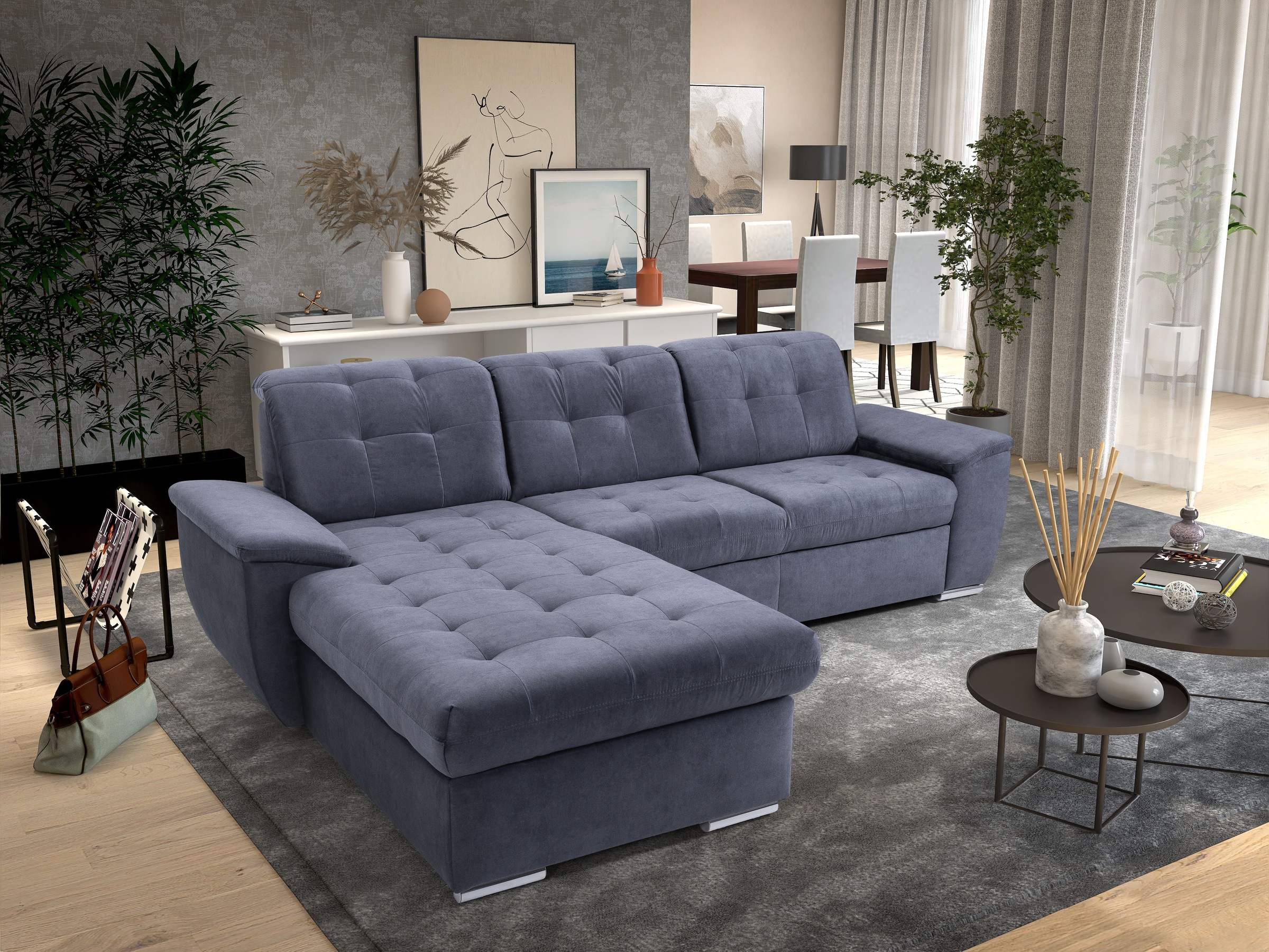 exxpo - sofa fashion Ecksofa »Derby Inkl. Kopfteilverstellung, wahlw. Bett günstig online kaufen