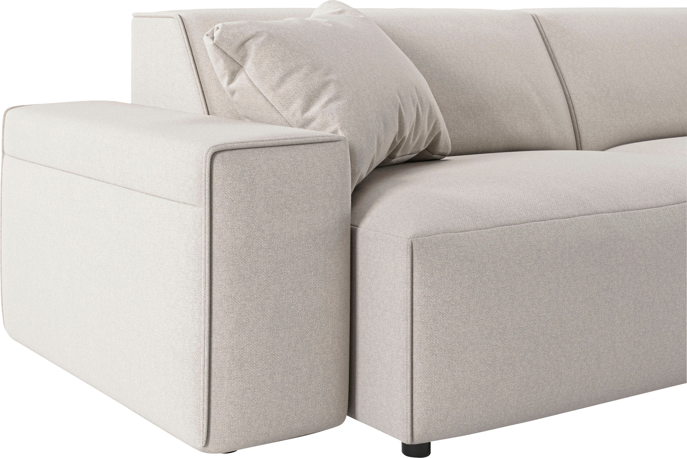 andas Ecksofa »Glimminge L-Form auch in Breitcord, Feincord + Easy care-Bezug,«, Breite 264, Zierkissen