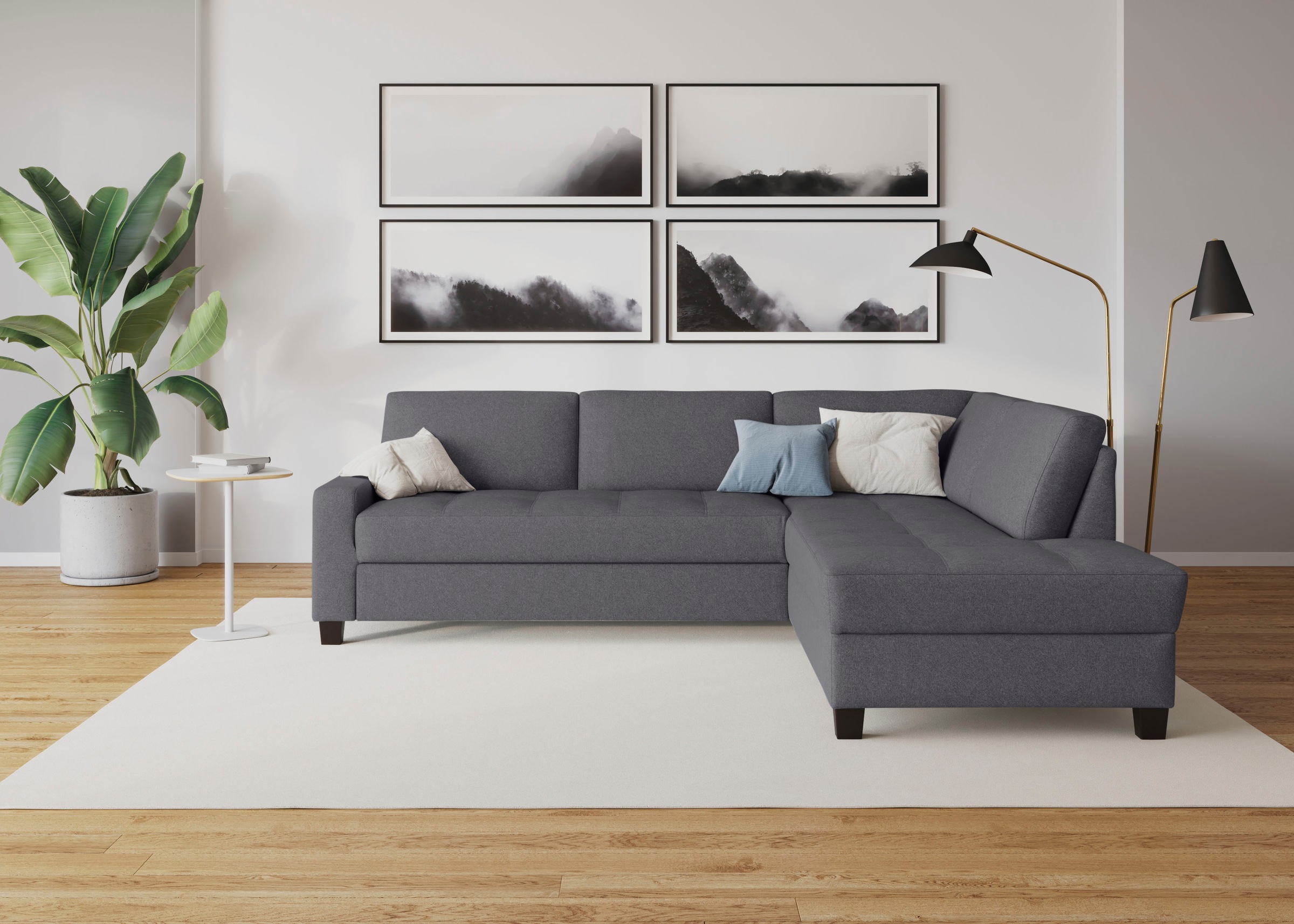 DOMO collection Ecksofa »Florentina zeitlos und elegant, Sitznähte als Desi günstig online kaufen