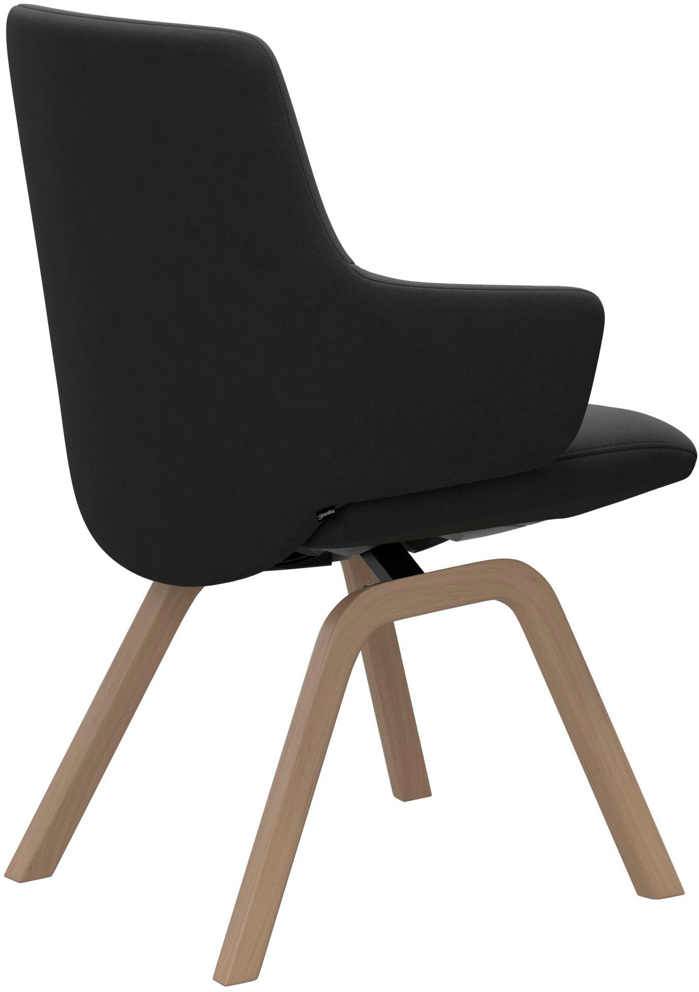 Stressless® Polsterstuhl »Laurel« () Microfaser DINAMICA Low Back mit Armlehne, Größe L, mit schräggestellten Beinen in Eiche