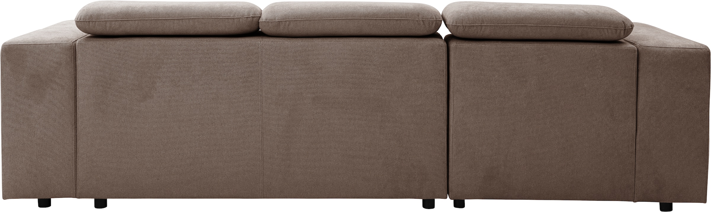 WERK2 Ecksofa »Cherry, modernes Sofa mit Komfortfunktionen, Breite 270cm, L-Form,«, bequem, mit verstellbaren Kopfteilen, Schlaffunktion und Bettkasten