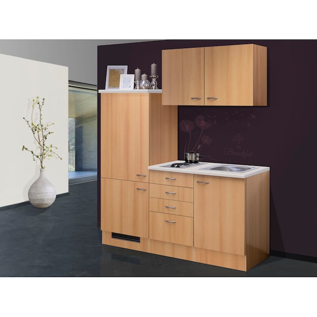 Flex-Well Küche »Nano«, Gesamtbreite 160 cm, mit Einbau-Kühlschrank,  Kochfeld und Spüle etc. online bestellen