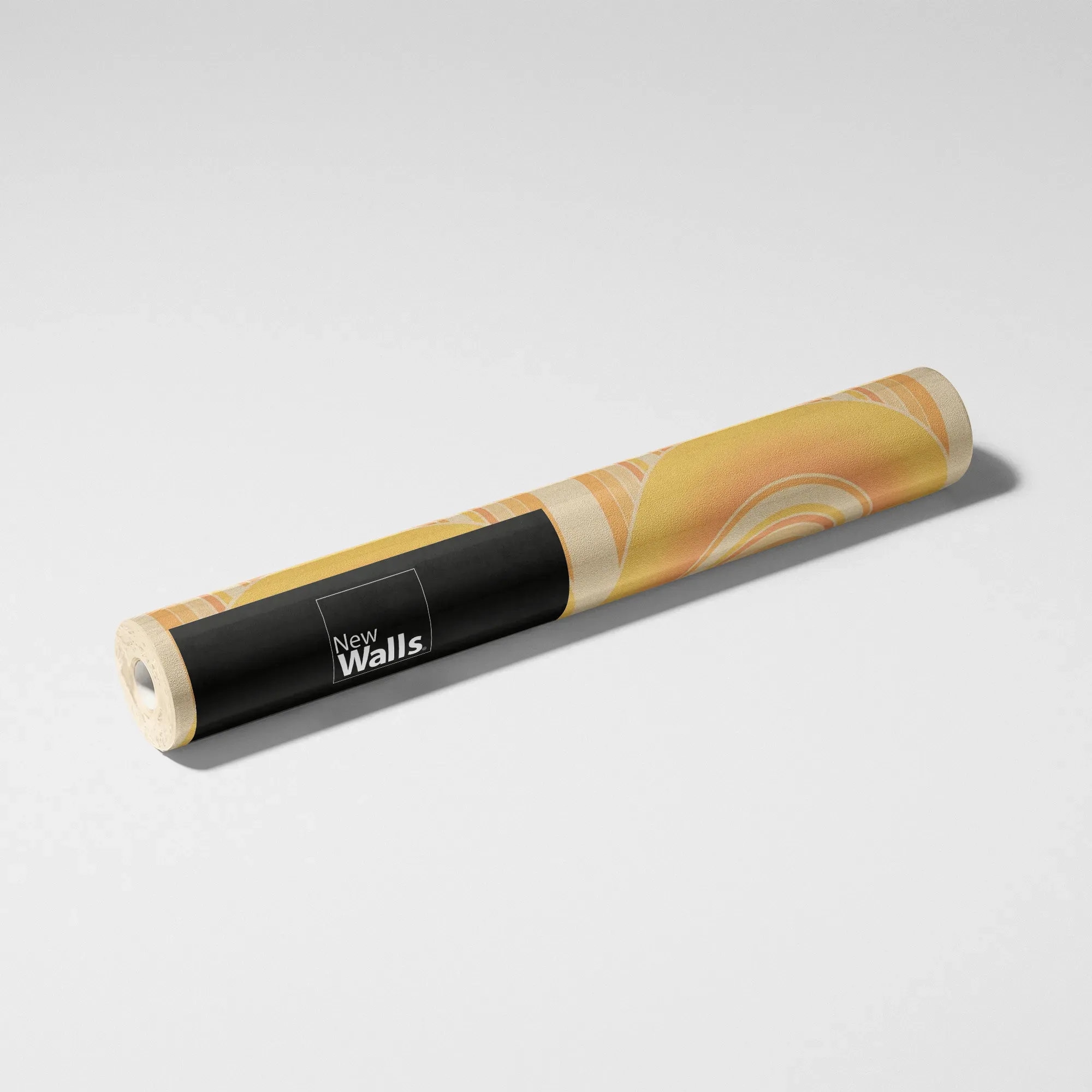 A.S. Création Vliestapete »Retro-Grafik« Retro leicht strukturiert Vliestapete Retro Art-Déco 3D-Grafik, Creme, Gelb und Orange