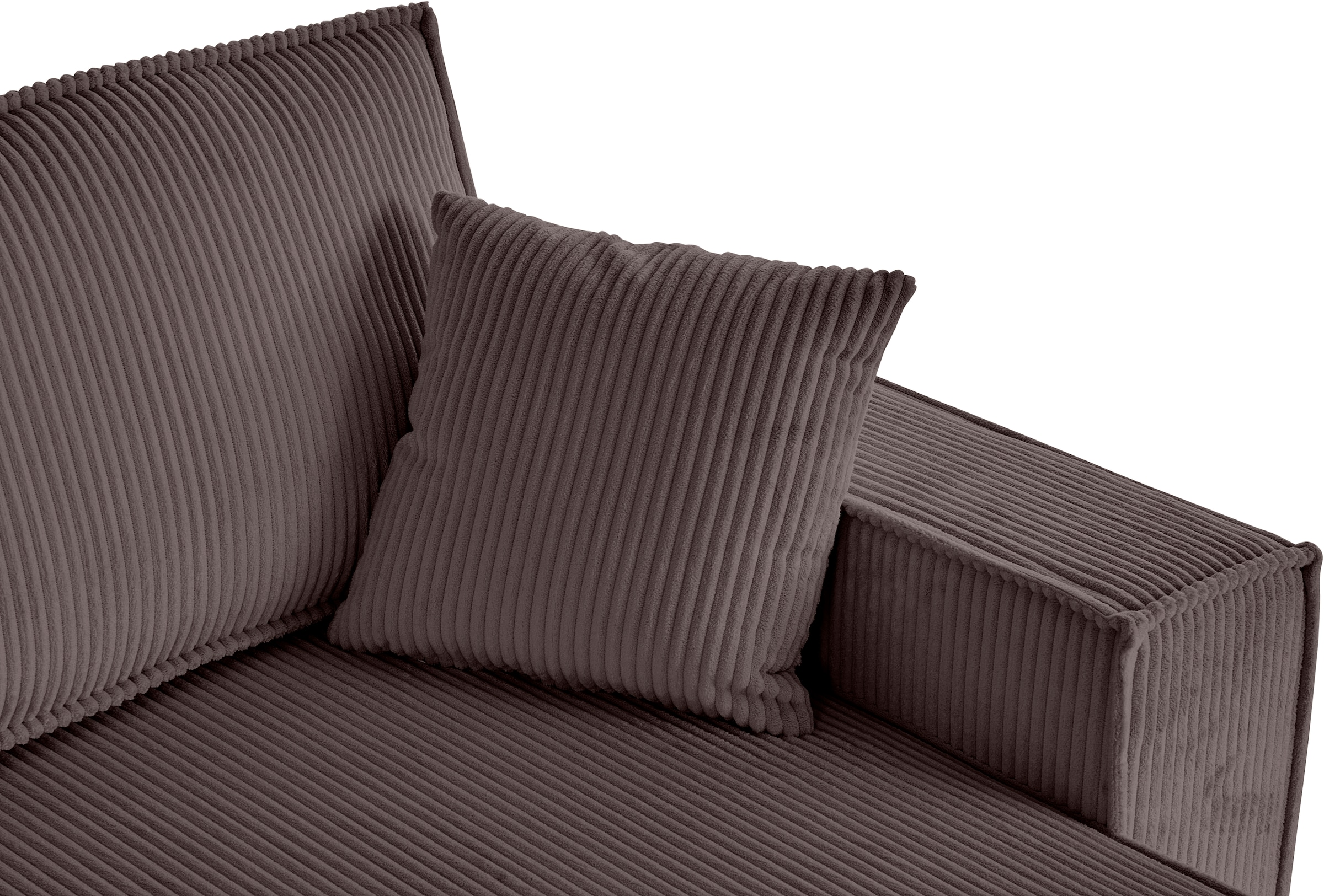 OTTO home Wohnlandschaft »Cassi, 311 cm, U-Form, Schlafsofa, Dauerschläfer, Boxspringfederung«, Schlaffunktion (133/270cm), Bettkasten, Seitentaschen, Cord-Bezug