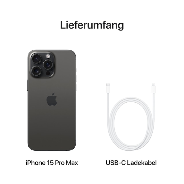 Apple Smartphone »iPhone 15 Pro Max 1TB«, Black Titanium, 17 cm/6,7 Zoll,  1000 GB Speicherplatz, 48 MP Kamera online kaufen