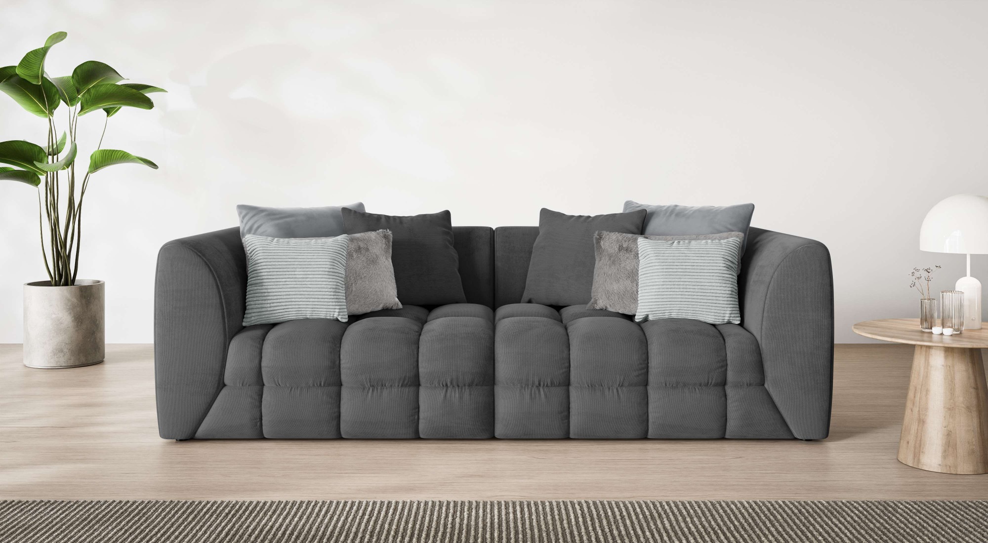 s.Oliver Big-Sofa »COBBO 3-Sitzer Design-Sofa Bubble-Optik, Maße B/T/H: 259 günstig online kaufen